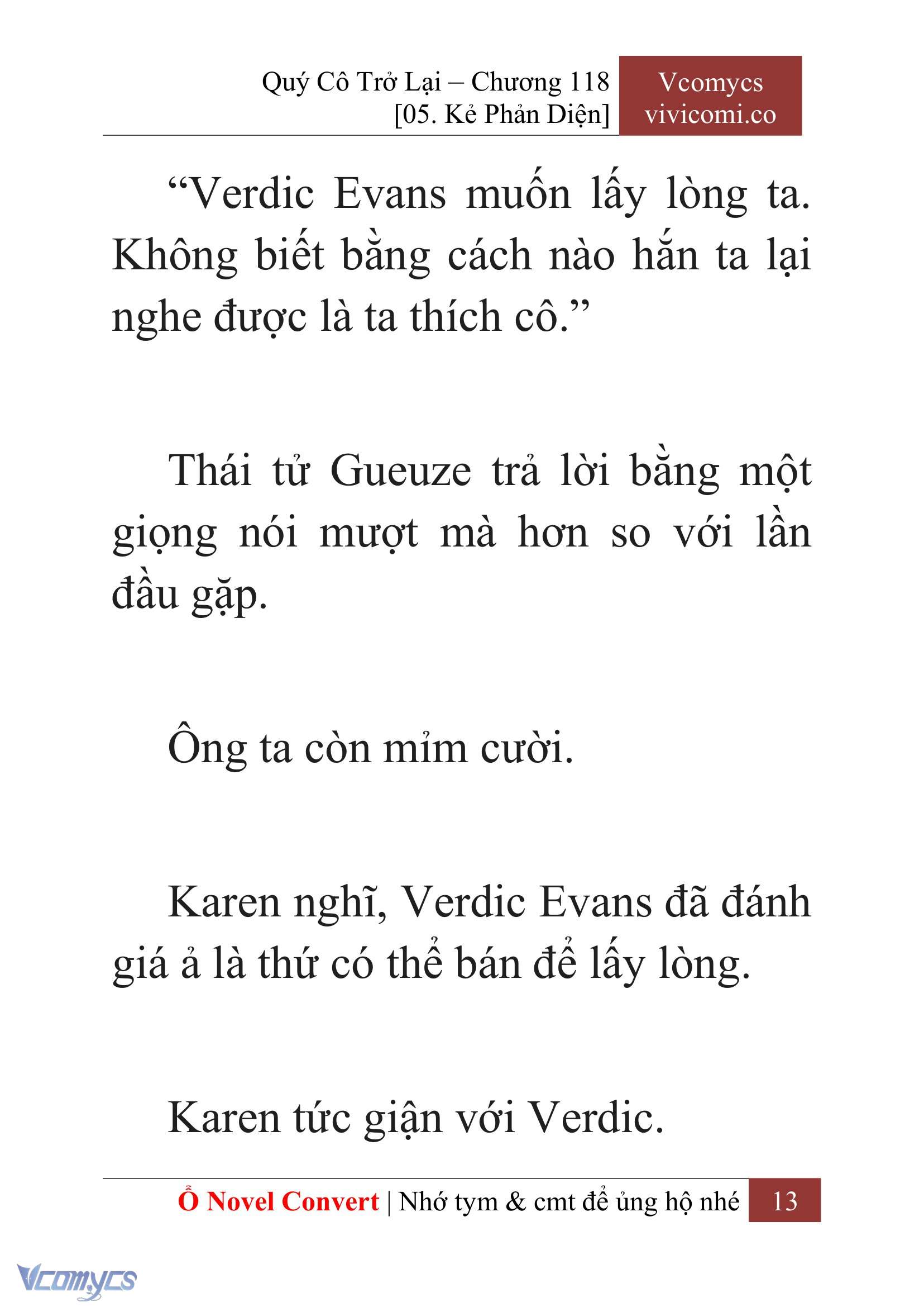 [Novel] Quý Cô Trở Lại Chap 118 - Trang 2