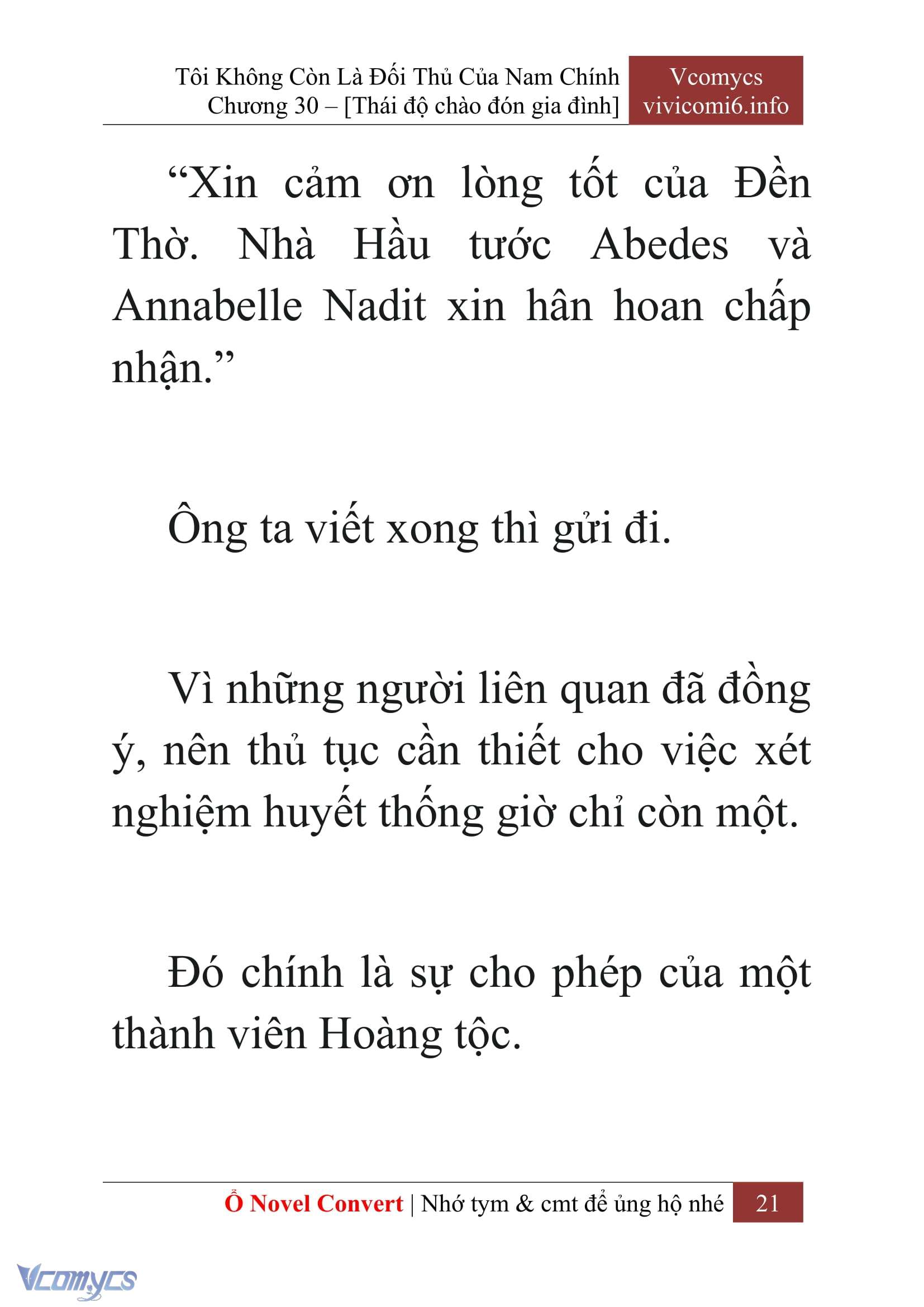 [Novel] Tôi Không Còn Là Đối Thủ Của Nam Chính Chap 30 - Trang 2
