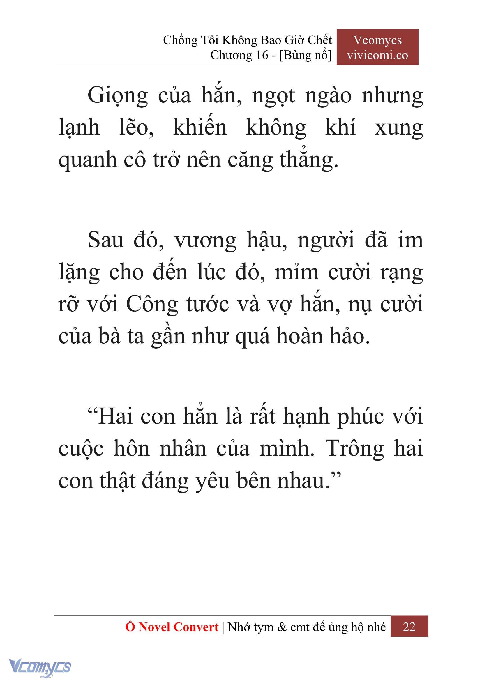 [Novel] Chồng Tôi Không Bao Giờ Chết Chap 16 - Trang 2