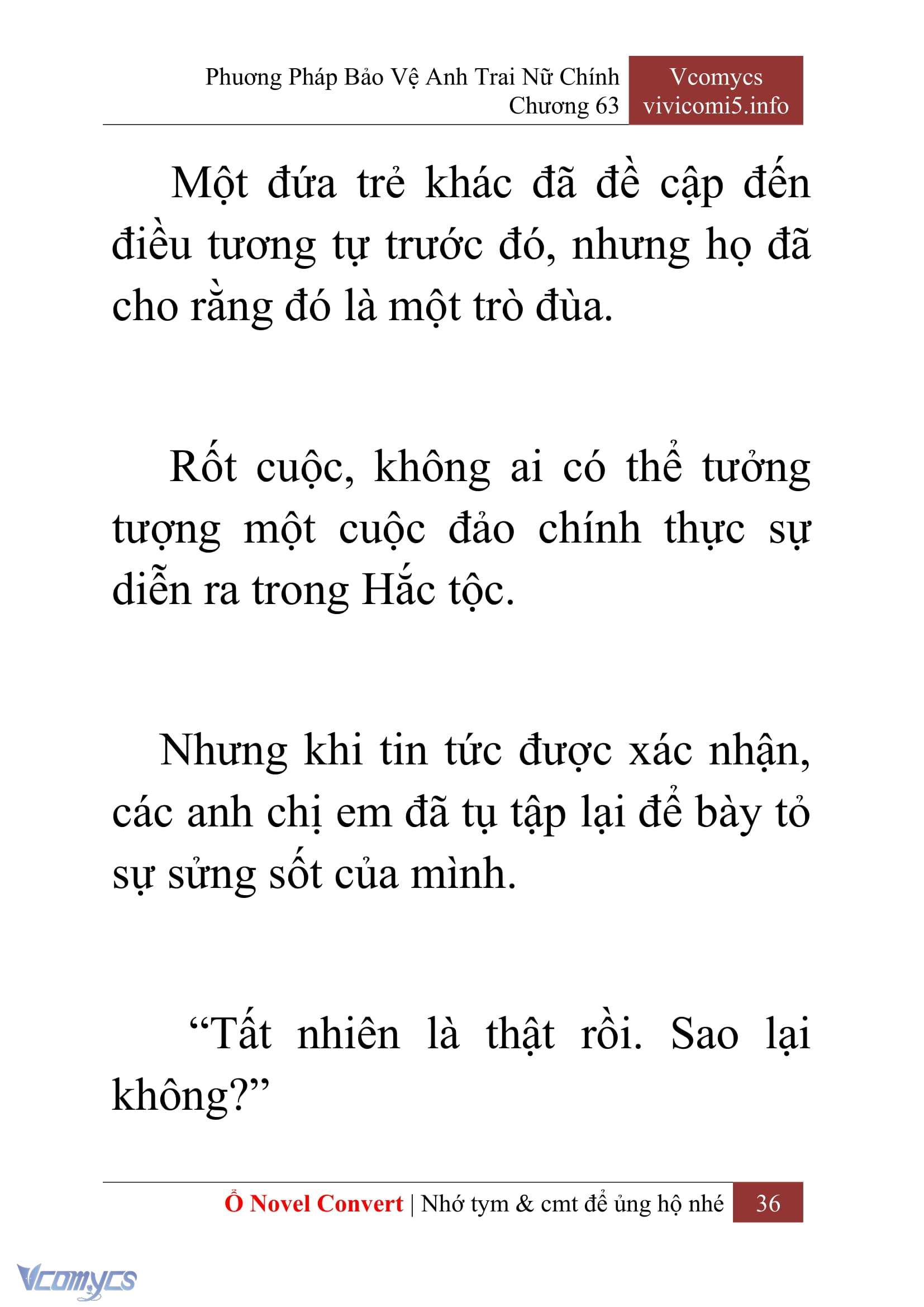 [Novel] Phương Pháp Bảo Vệ Anh Trai Nữ Chính Chap 63 - Trang 2