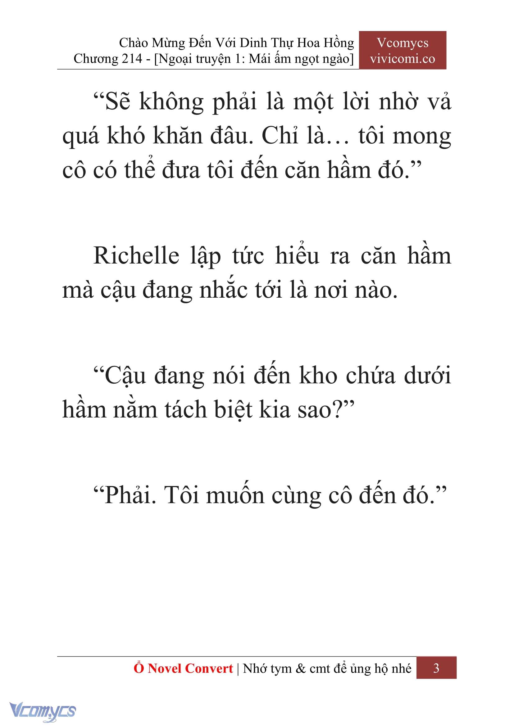 [Novel] Chào Mừng Đến Với Dinh Thự Hoa Hồng Chap 214 - Trang 2