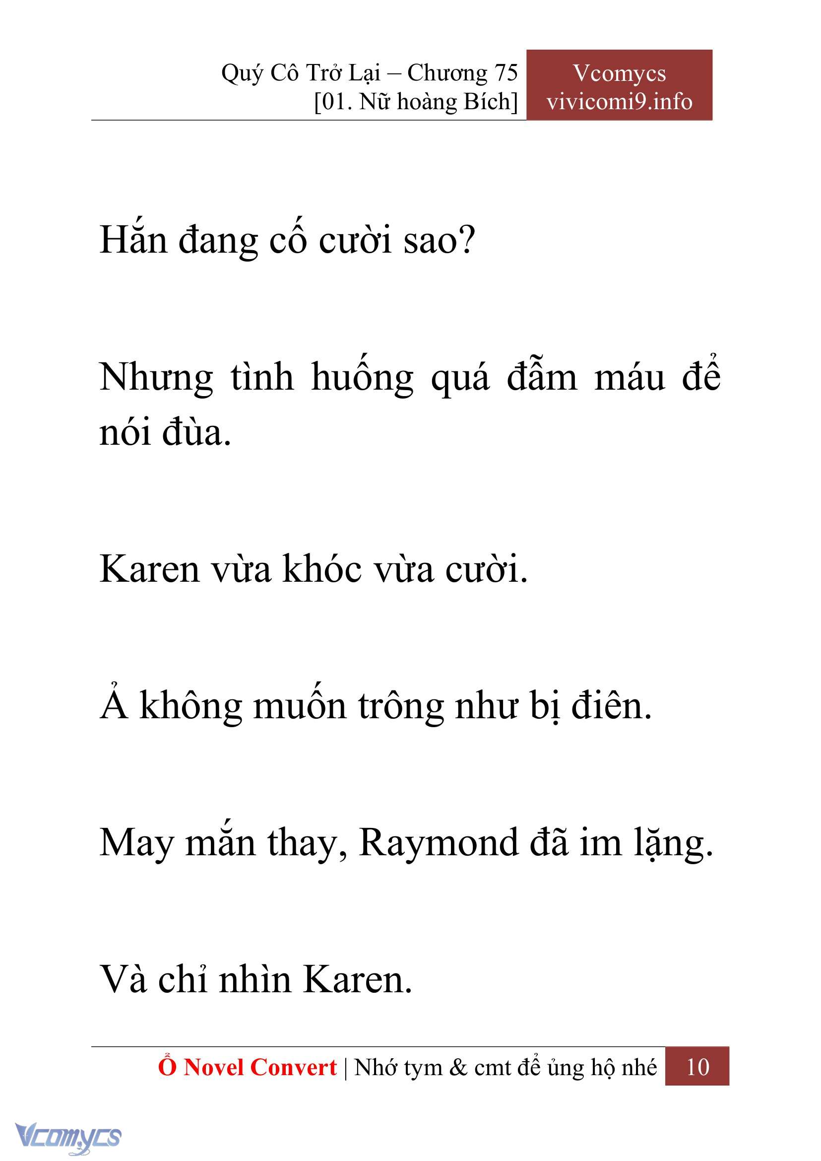 [Novel] Quý Cô Trở Lại Chap 75 - Trang 2