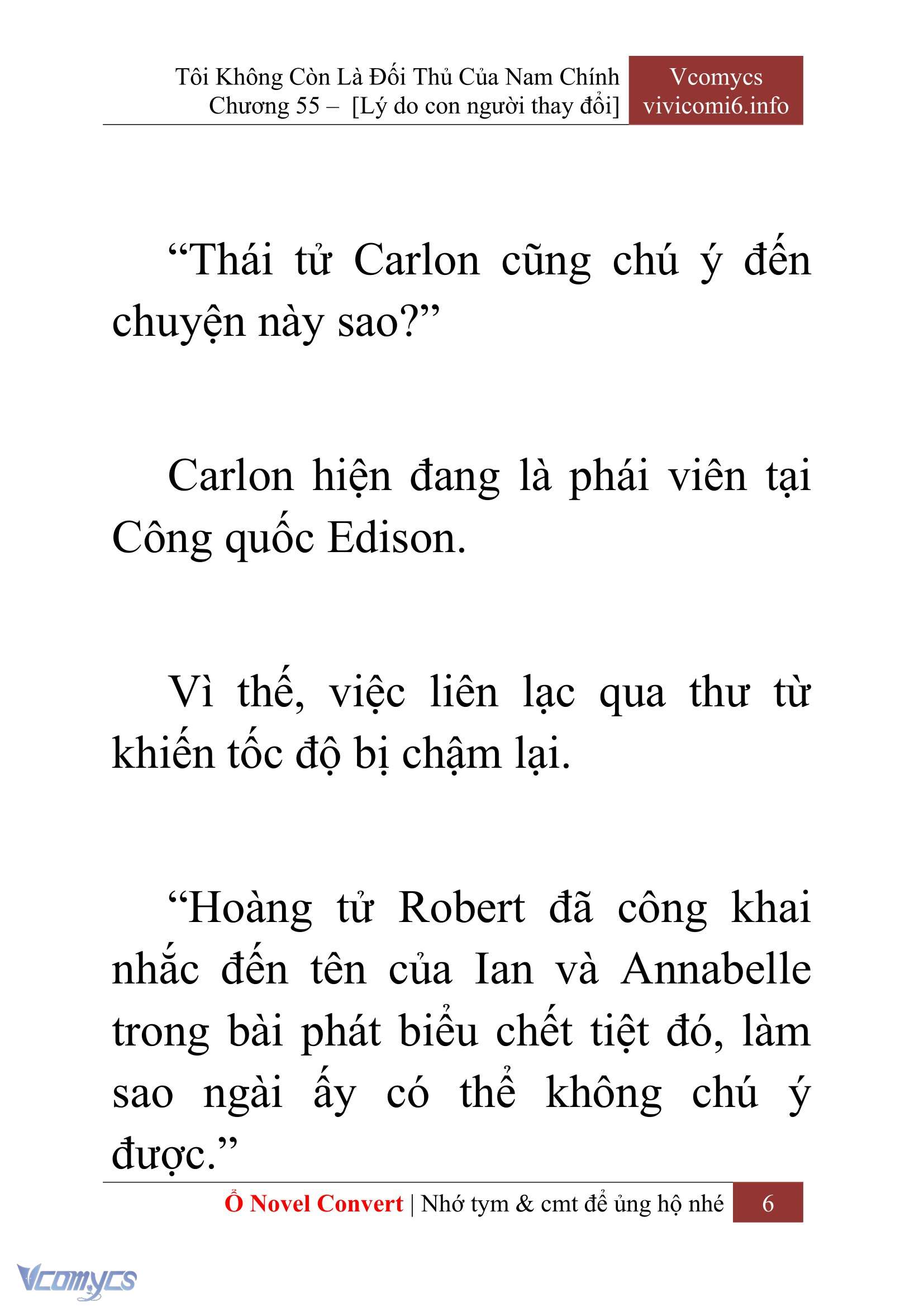 [Novel] Tôi Không Còn Là Đối Thủ Của Nam Chính Chap 55 - Trang 2