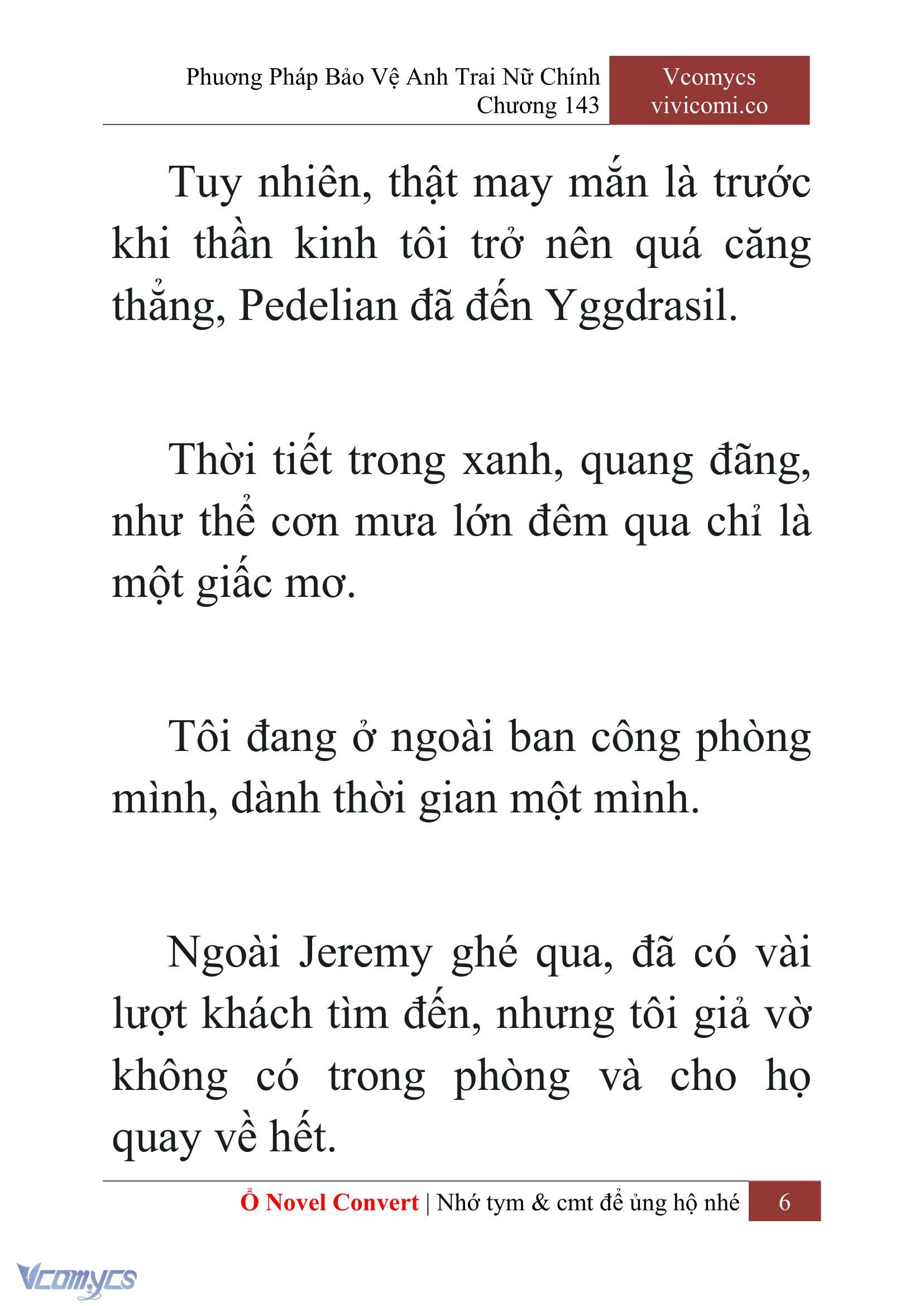 [Novel] Phương Pháp Bảo Vệ Anh Trai Nữ Chính Chap 143 - Trang 2