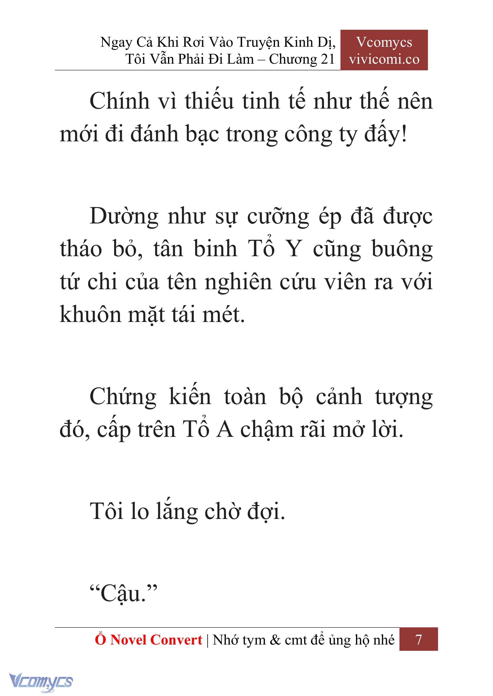 [Novel] Ngay Cả Khi Rơi Vào Truyện Kinh Dị, Tôi Vẫn Phải Đi Làm Chap 21 - Trang 2