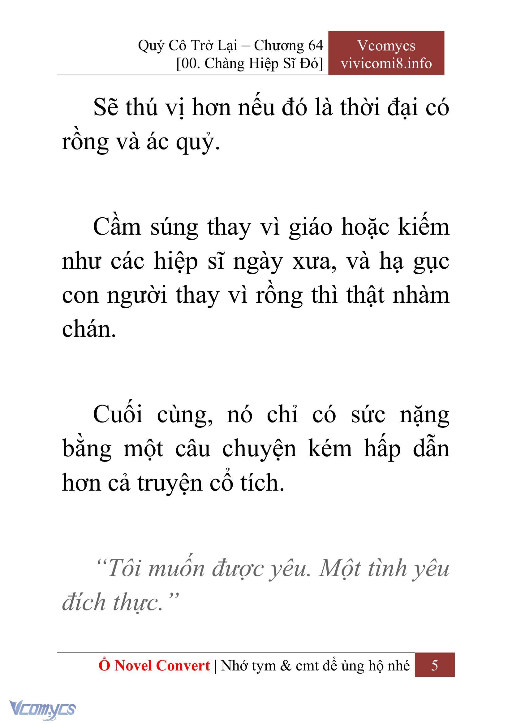 [Novel] Quý Cô Trở Lại Chap 64 - Trang 2