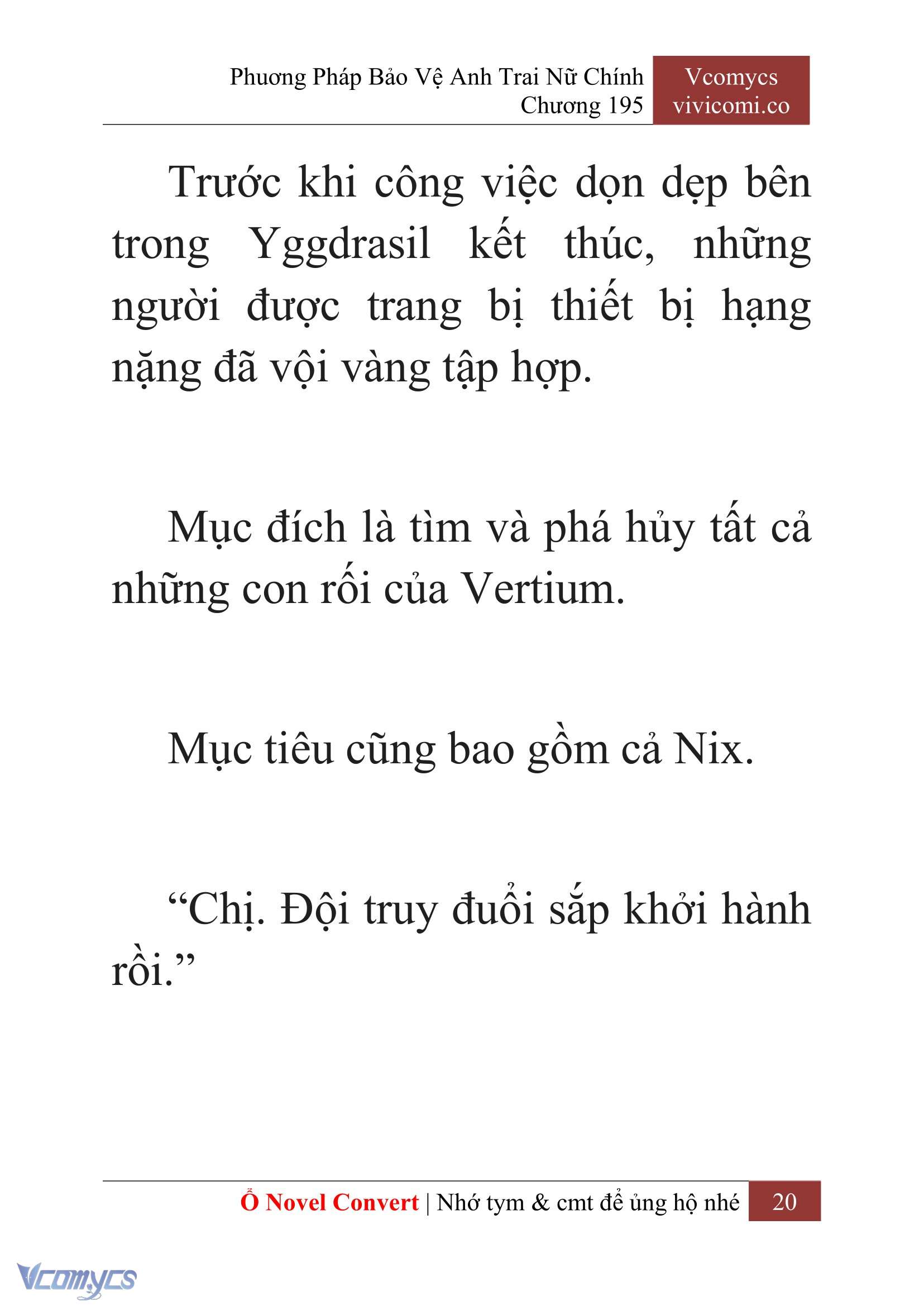 [Novel] Phương Pháp Bảo Vệ Anh Trai Nữ Chính Chap 195 - Trang 2
