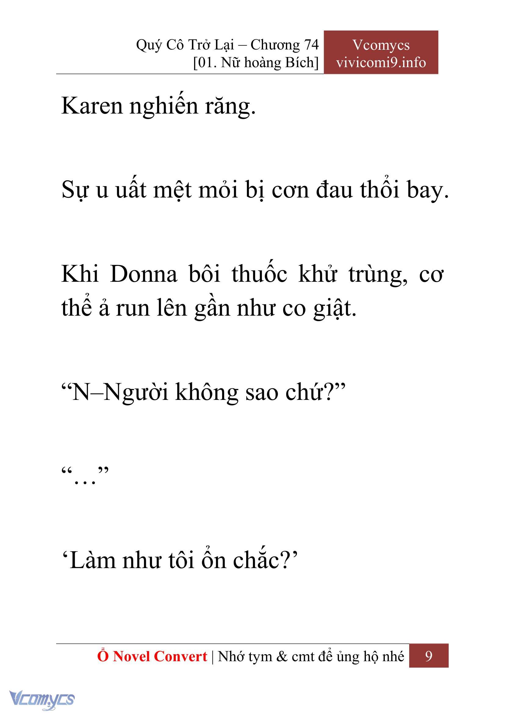 [Novel] Quý Cô Trở Lại Chap 74 - Trang 2