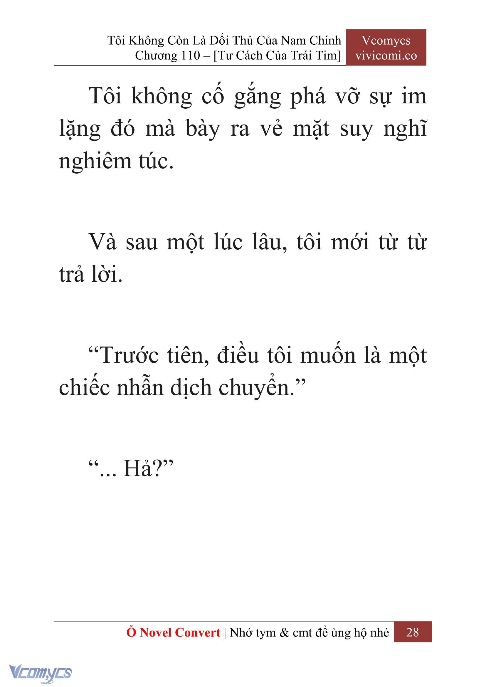 [Novel] Tôi Không Còn Là Đối Thủ Của Nam Chính Chap 110 - Trang 2