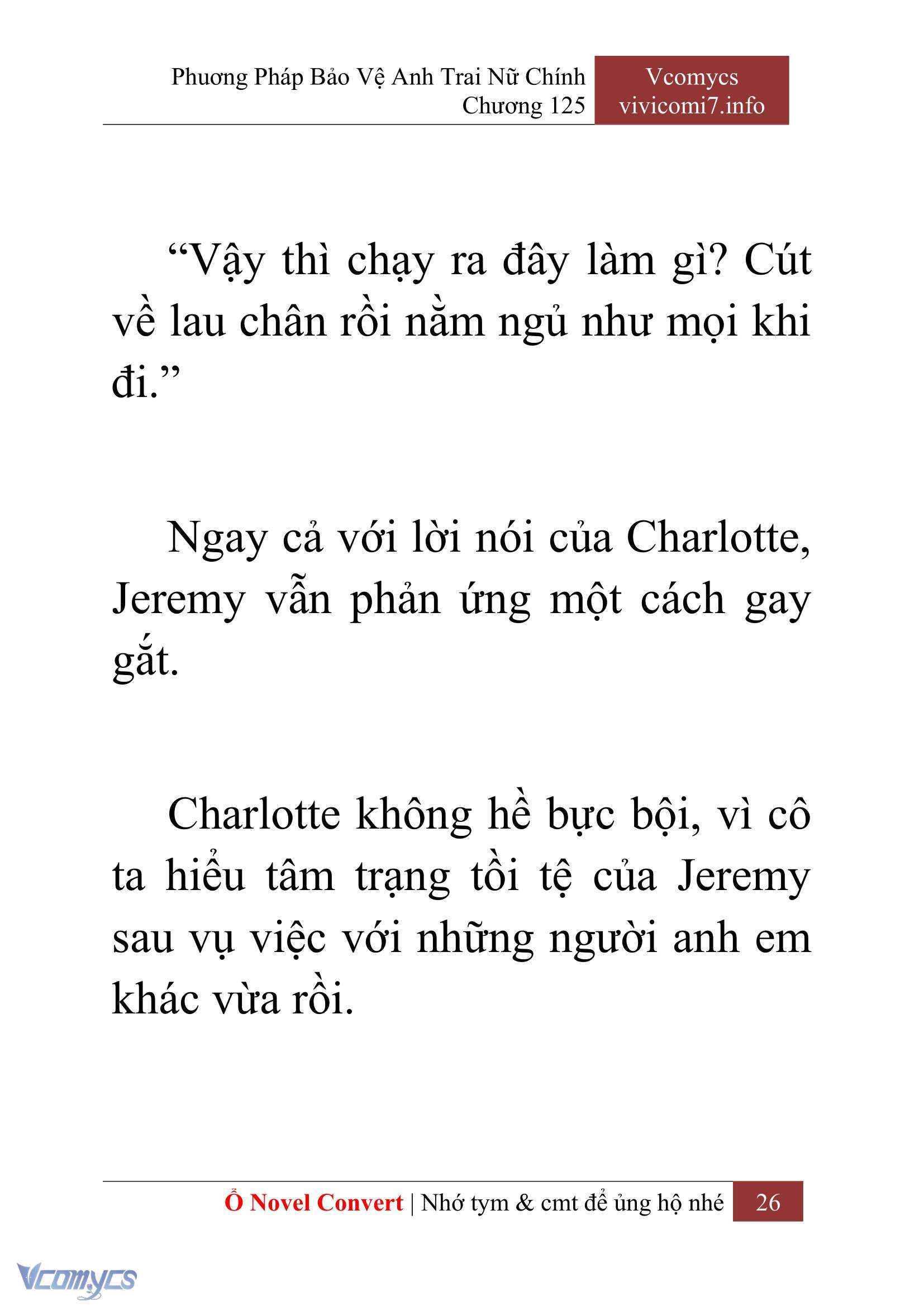 [Novel] Phương Pháp Bảo Vệ Anh Trai Nữ Chính Chap 125 - Trang 2