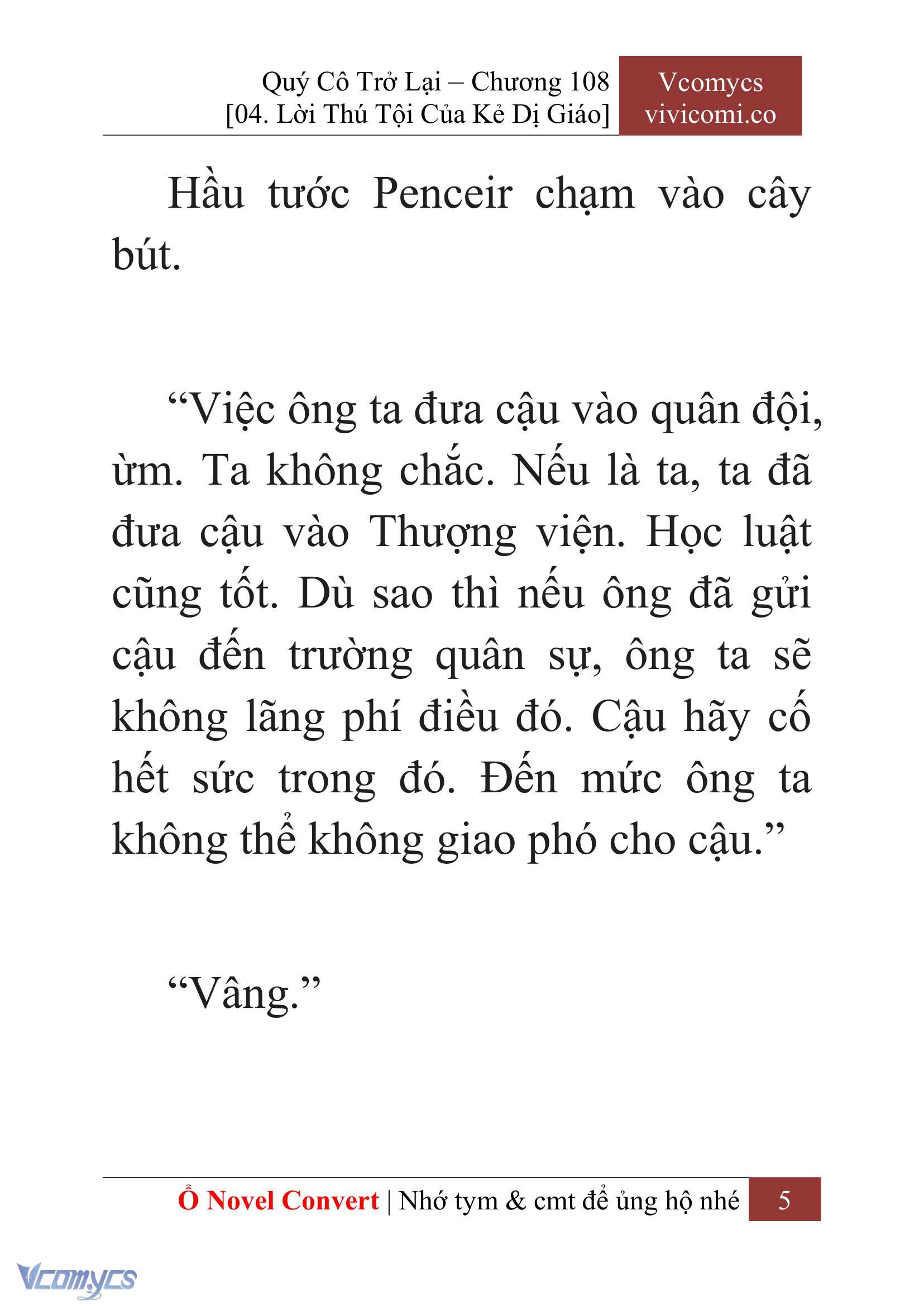 [Novel] Quý Cô Trở Lại Chap 108 - Trang 2