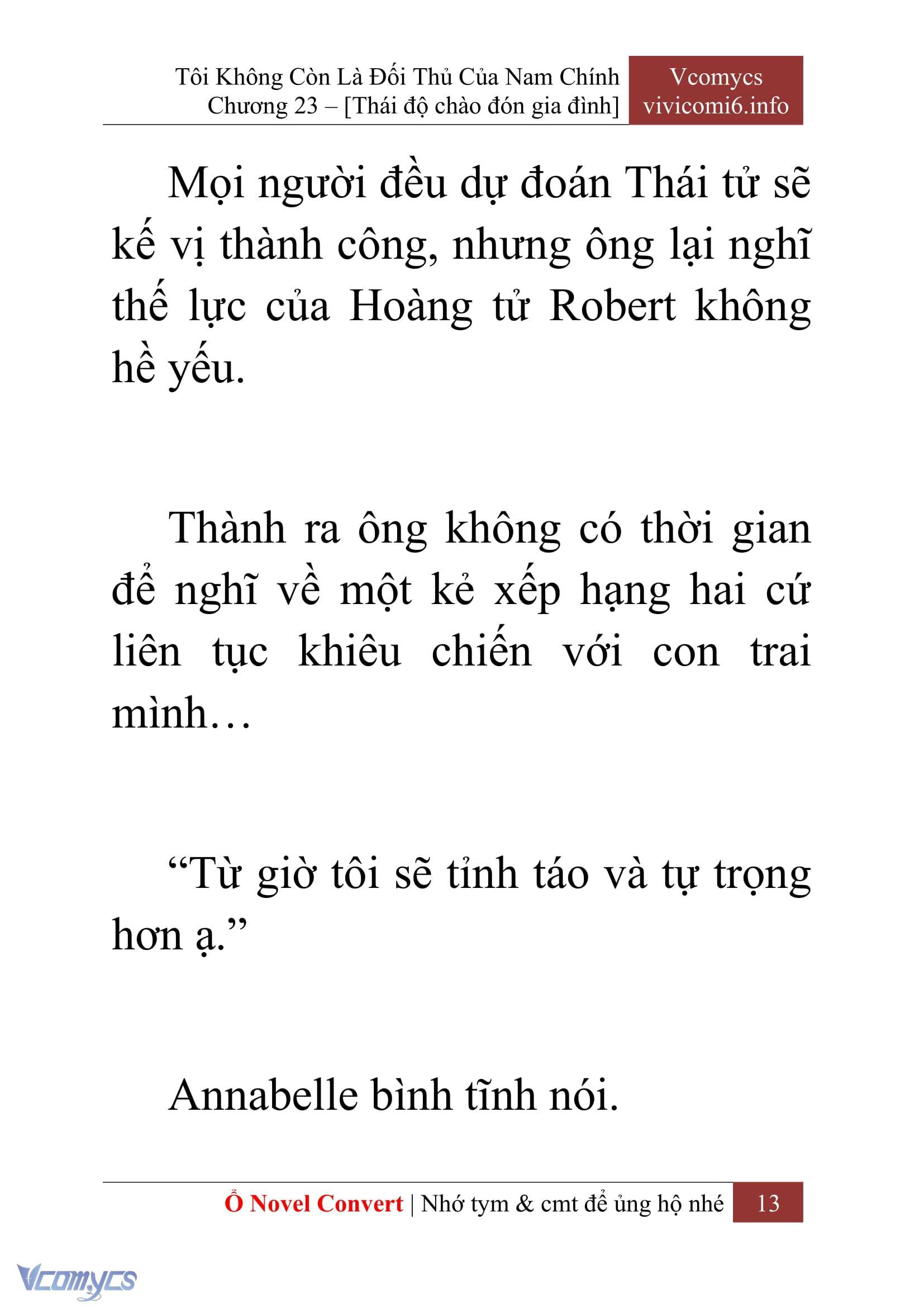 [Novel] Tôi Không Còn Là Đối Thủ Của Nam Chính Chap 23 - Trang 2