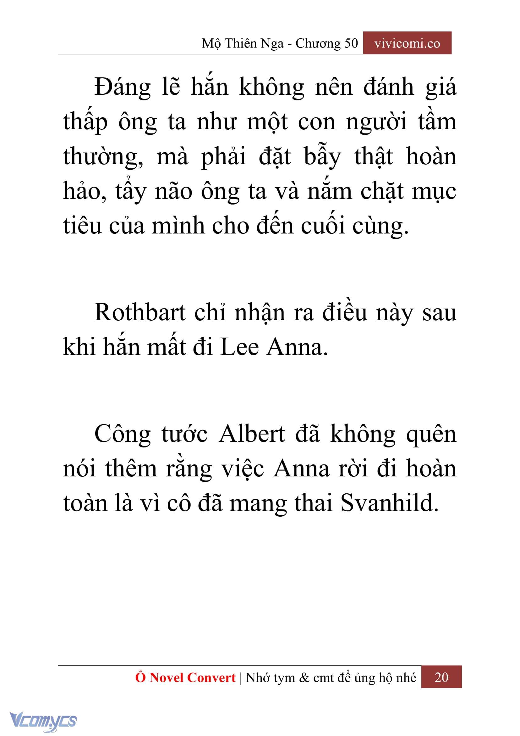 [Novel] Mộ Thiên Nga Chap 50 - Trang 2