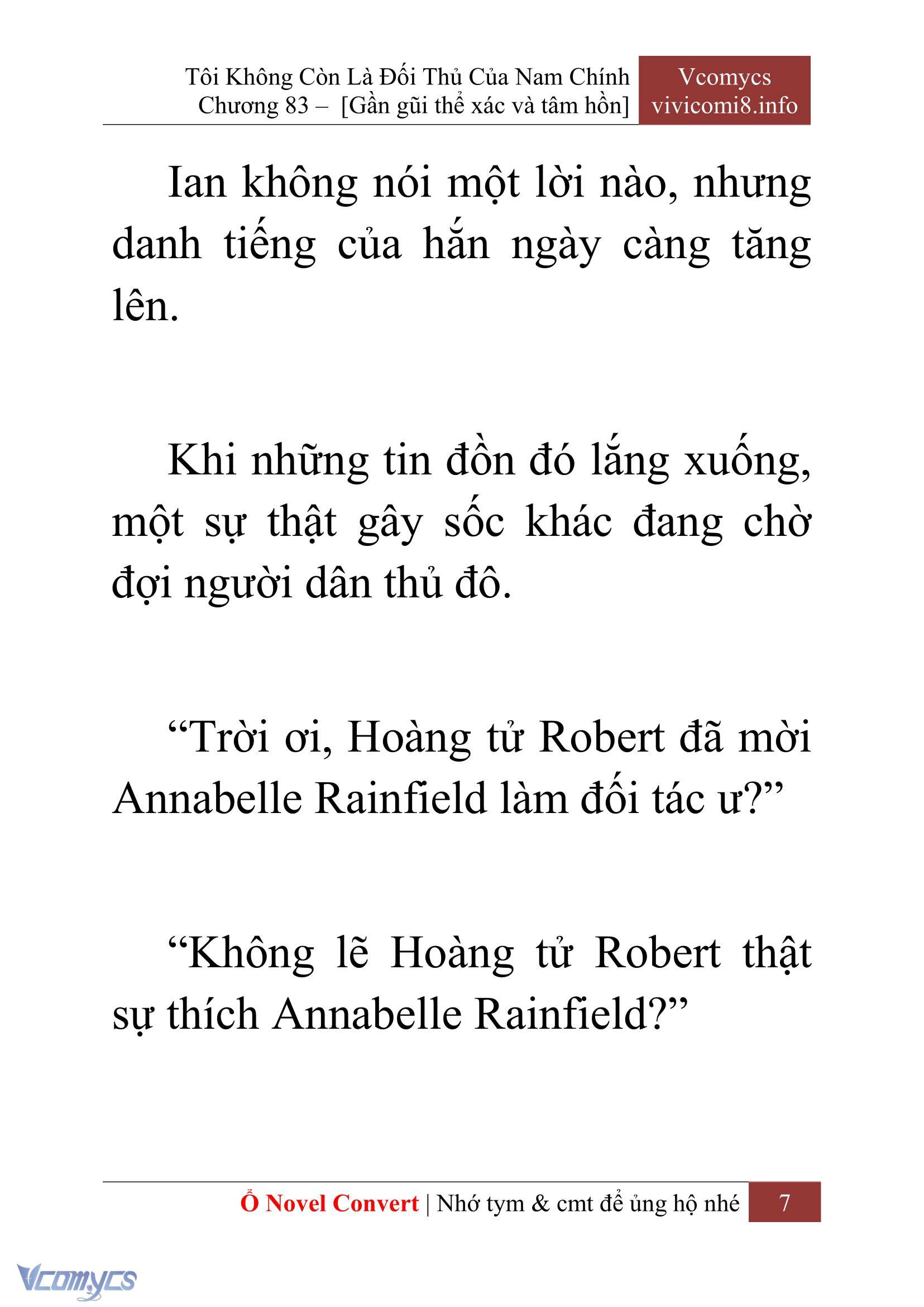 [Novel] Tôi Không Còn Là Đối Thủ Của Nam Chính Chap 83 - Trang 2