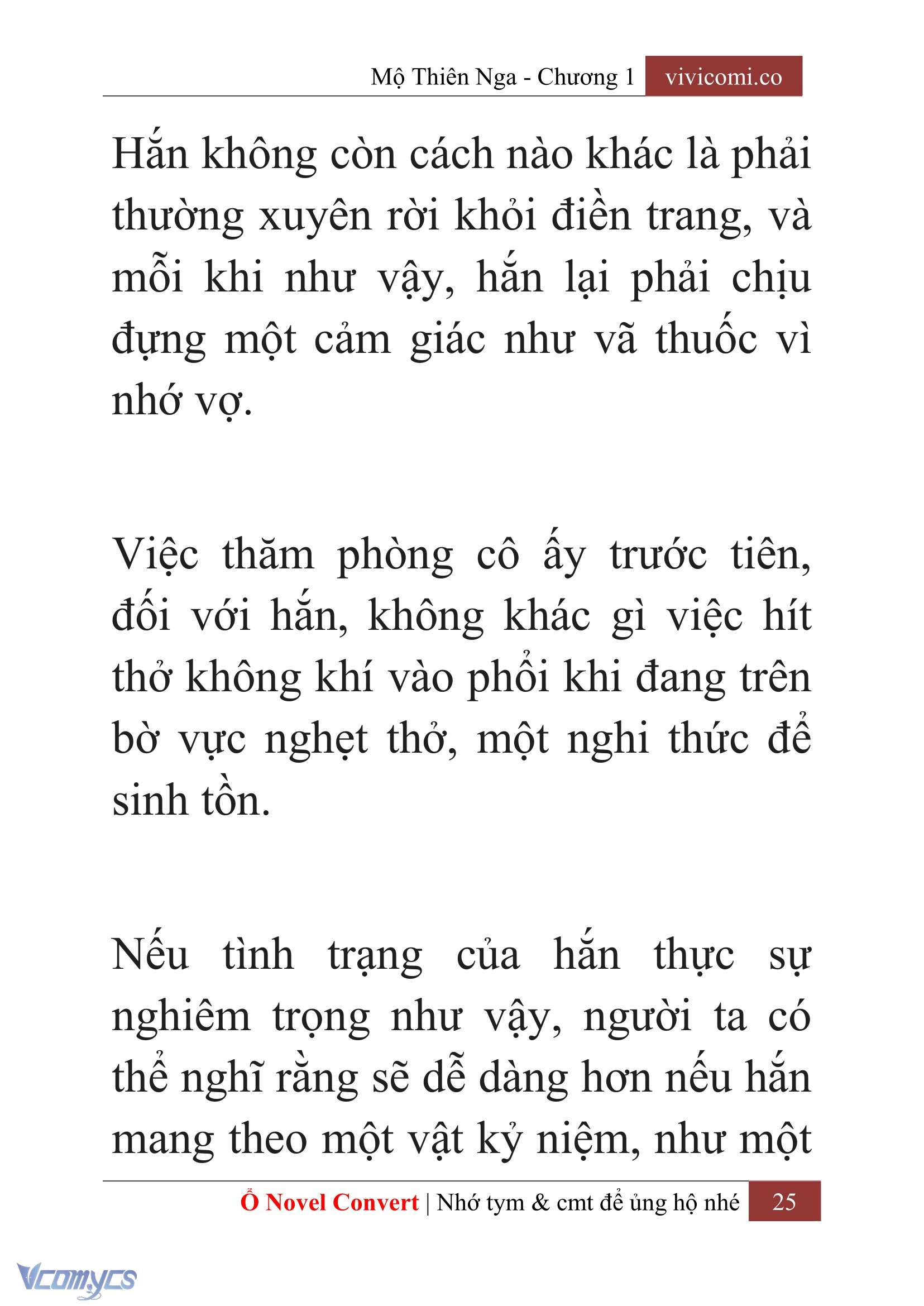 [Novel] Mộ Thiên Nga Chap 1 - Trang 2