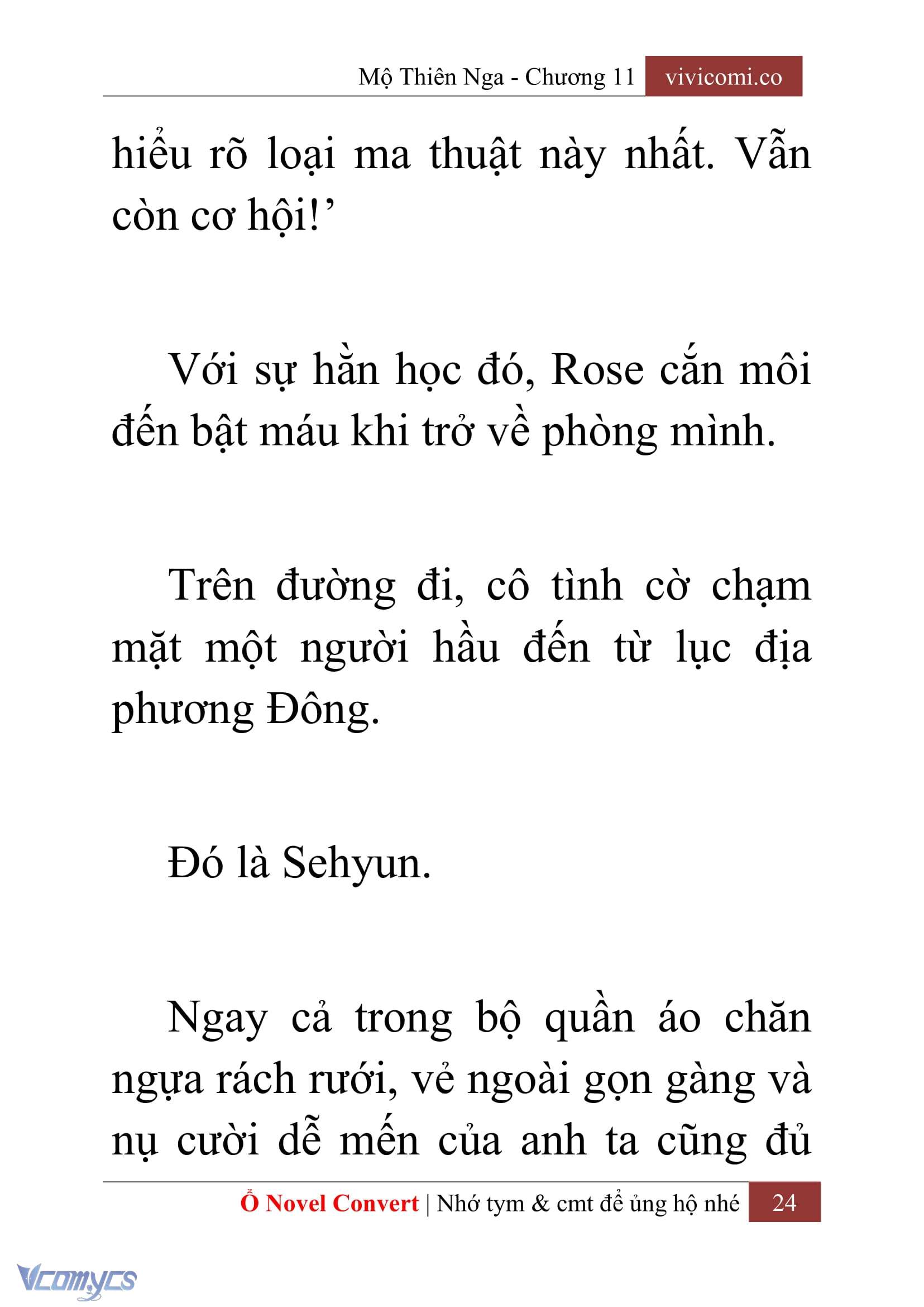 [Novel] Mộ Thiên Nga Chap 11 - Trang 2