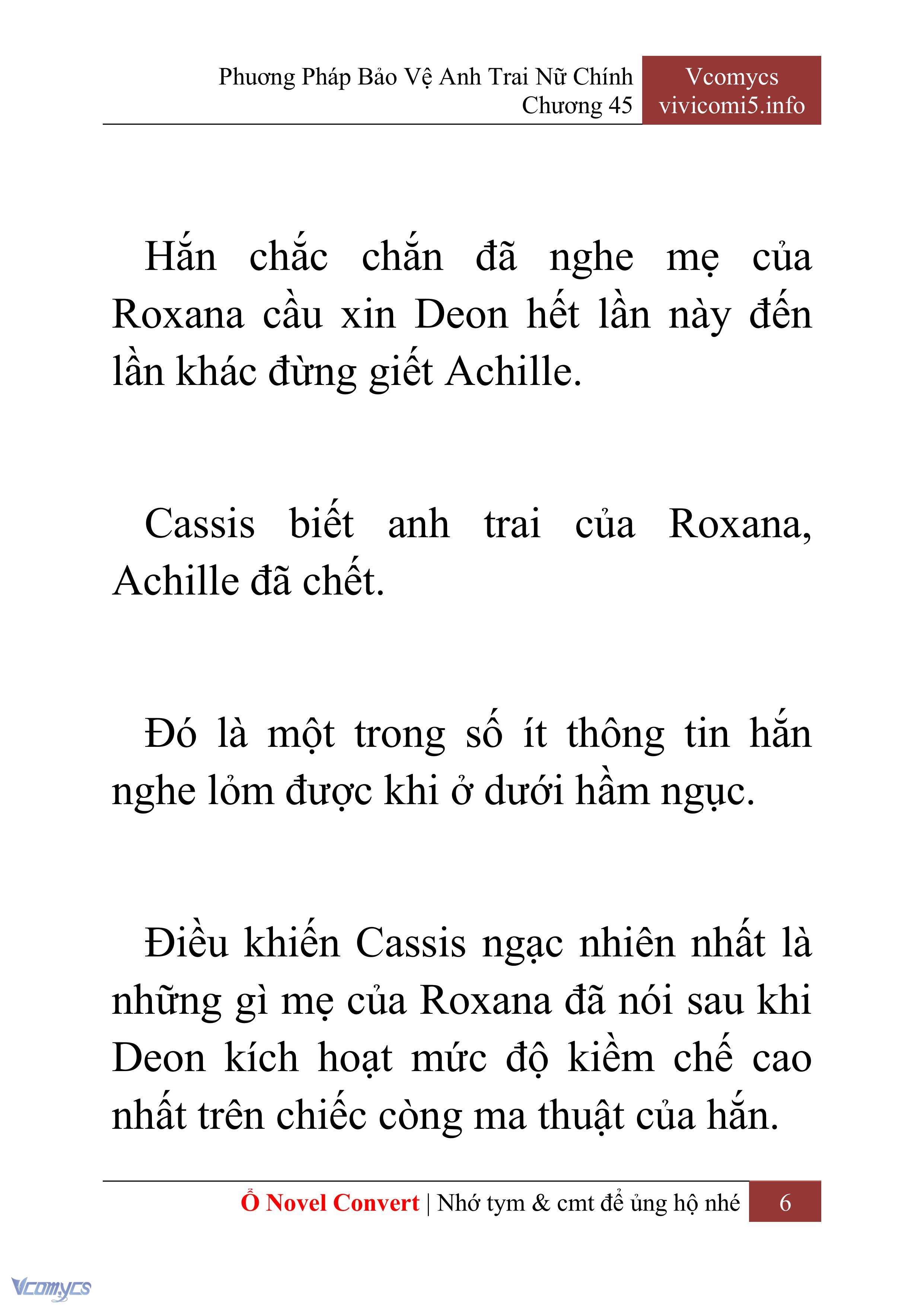 [Novel] Phương Pháp Bảo Vệ Anh Trai Nữ Chính Chap 45 - Trang 2