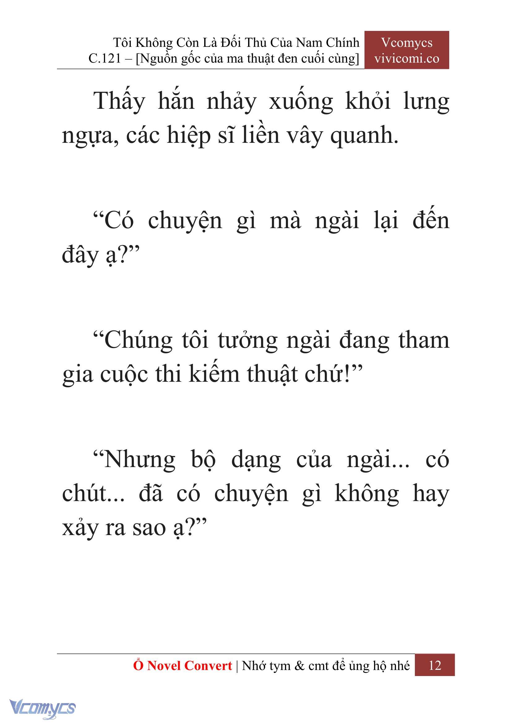 [Novel] Tôi Không Còn Là Đối Thủ Của Nam Chính Chap 121 - Trang 2