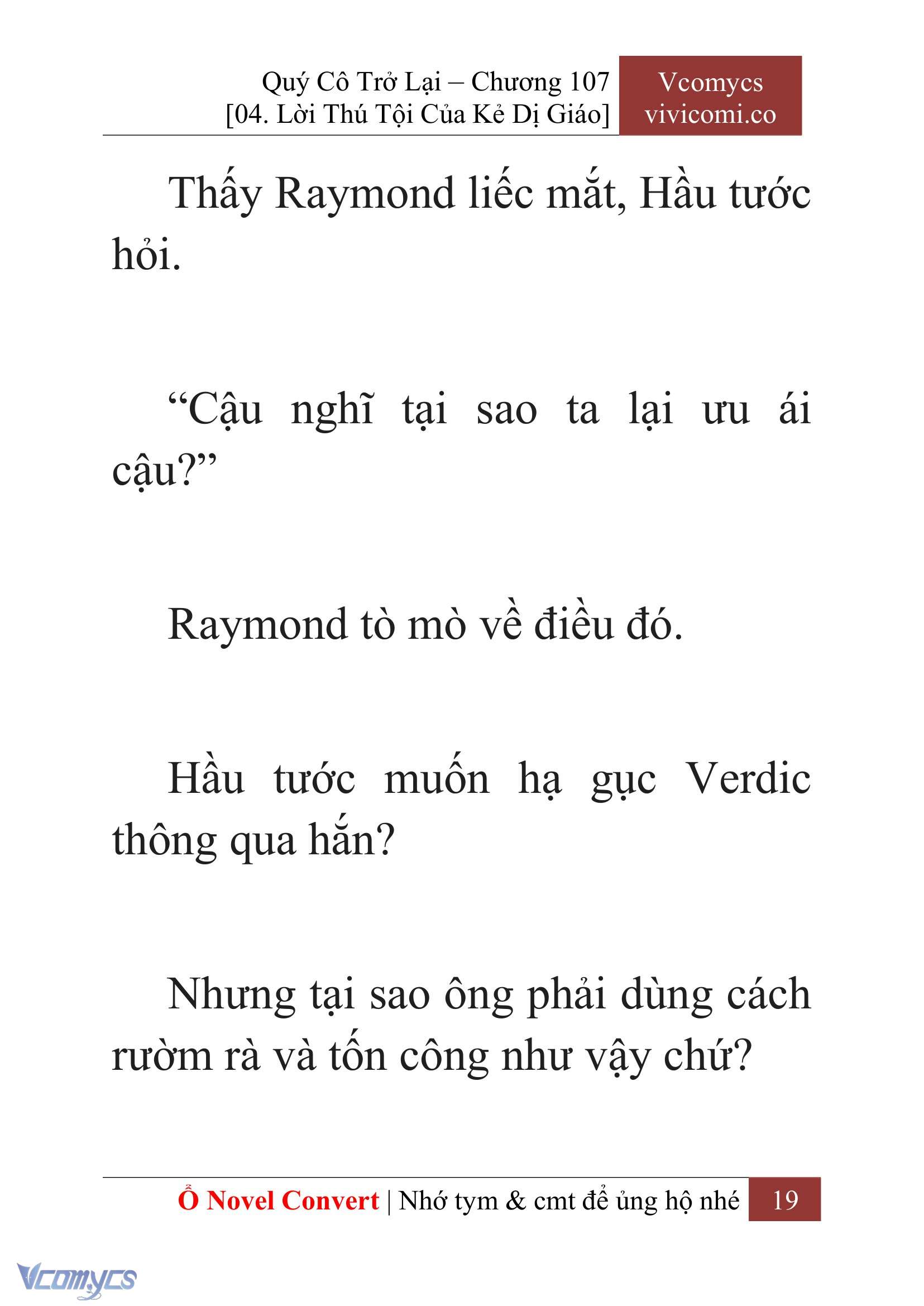 [Novel] Quý Cô Trở Lại Chap 107 - Trang 2