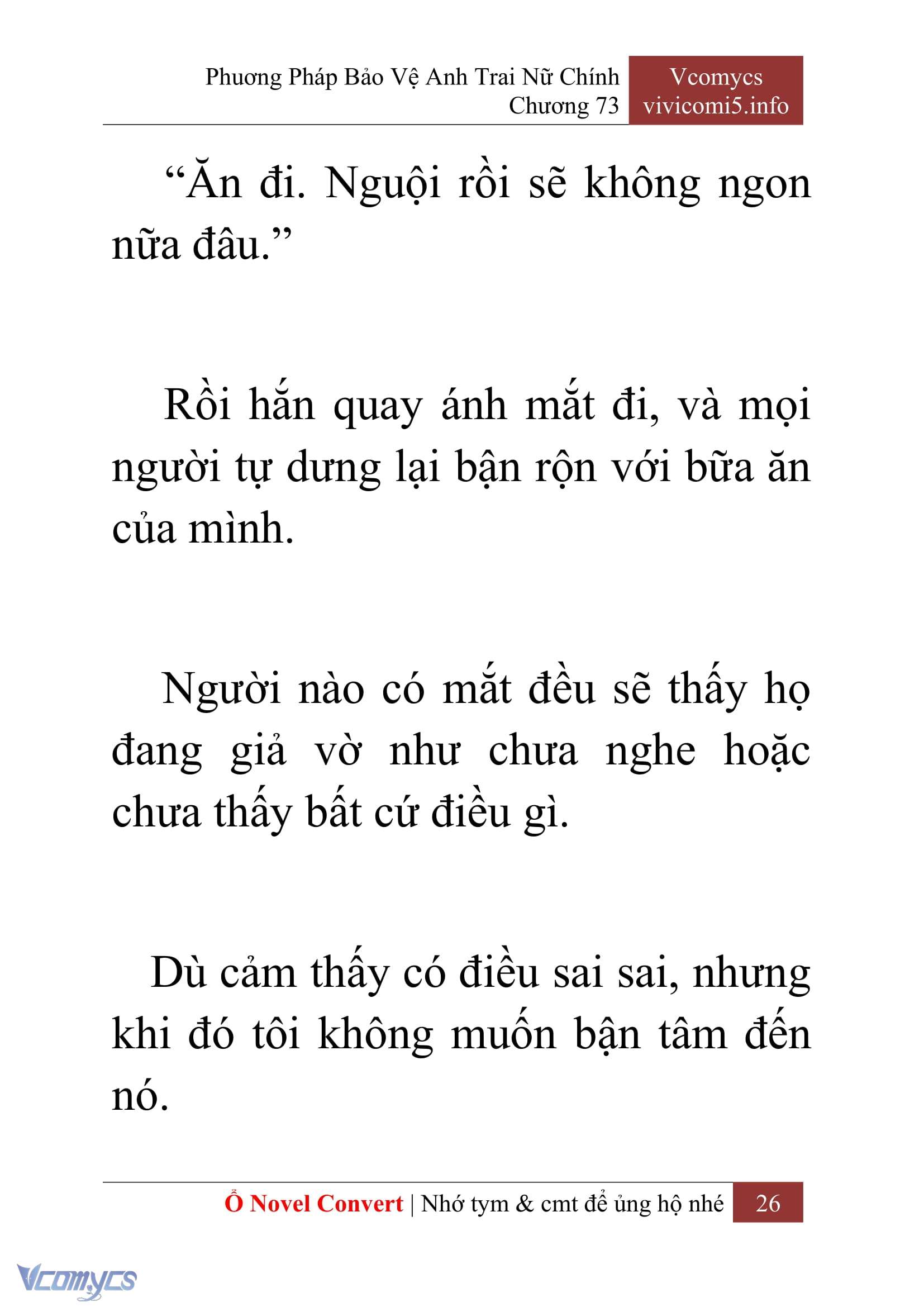 [Novel] Phương Pháp Bảo Vệ Anh Trai Nữ Chính Chap 73 - Trang 2