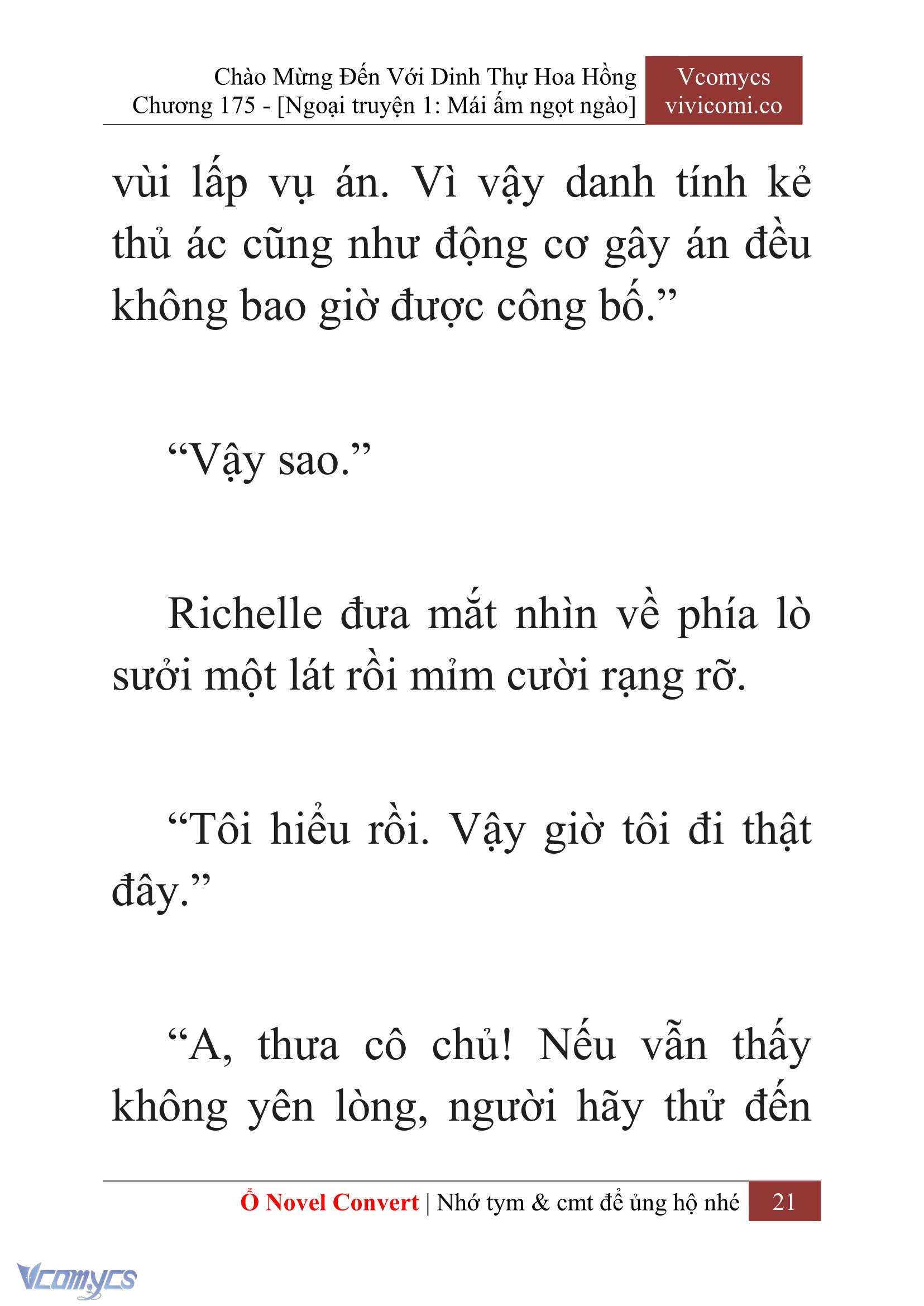 [Novel] Chào Mừng Đến Với Dinh Thự Hoa Hồng Chap 175 - Trang 2
