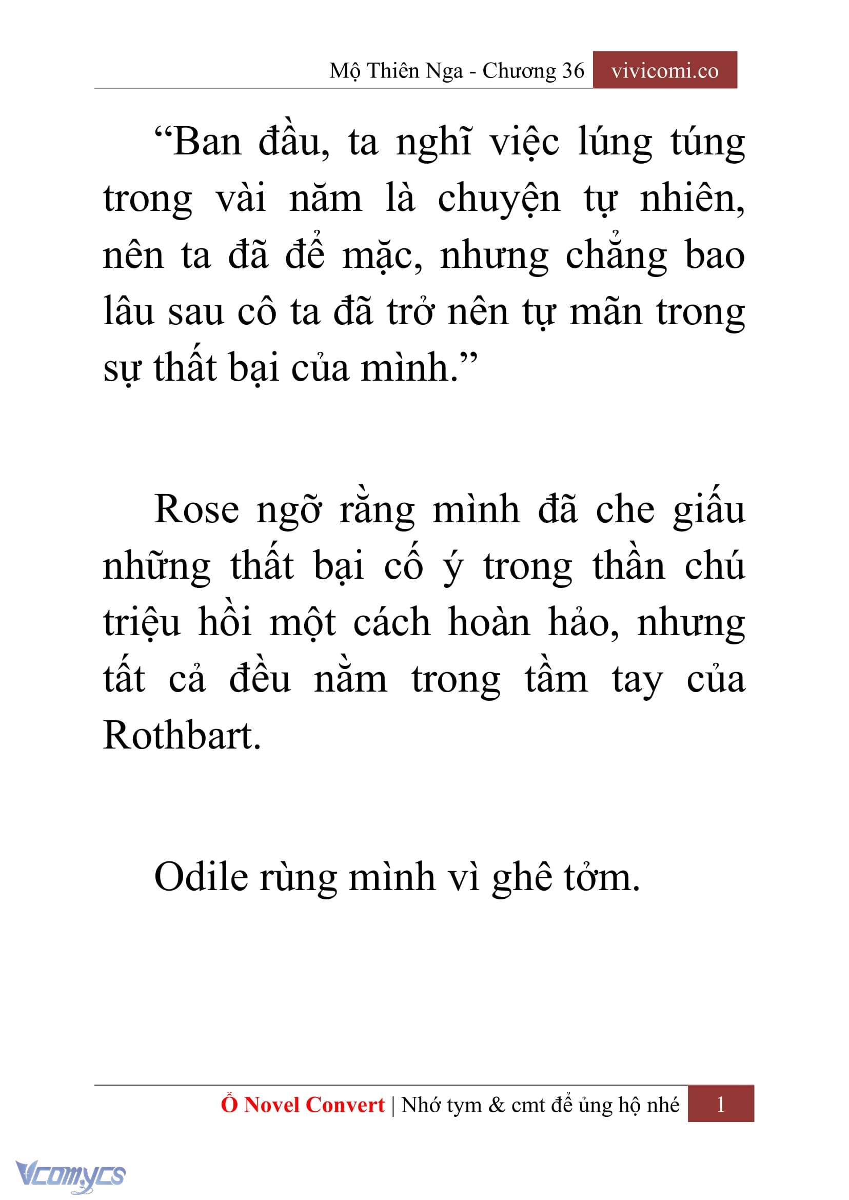 [Novel] Mộ Thiên Nga Chap 36 - Trang 2