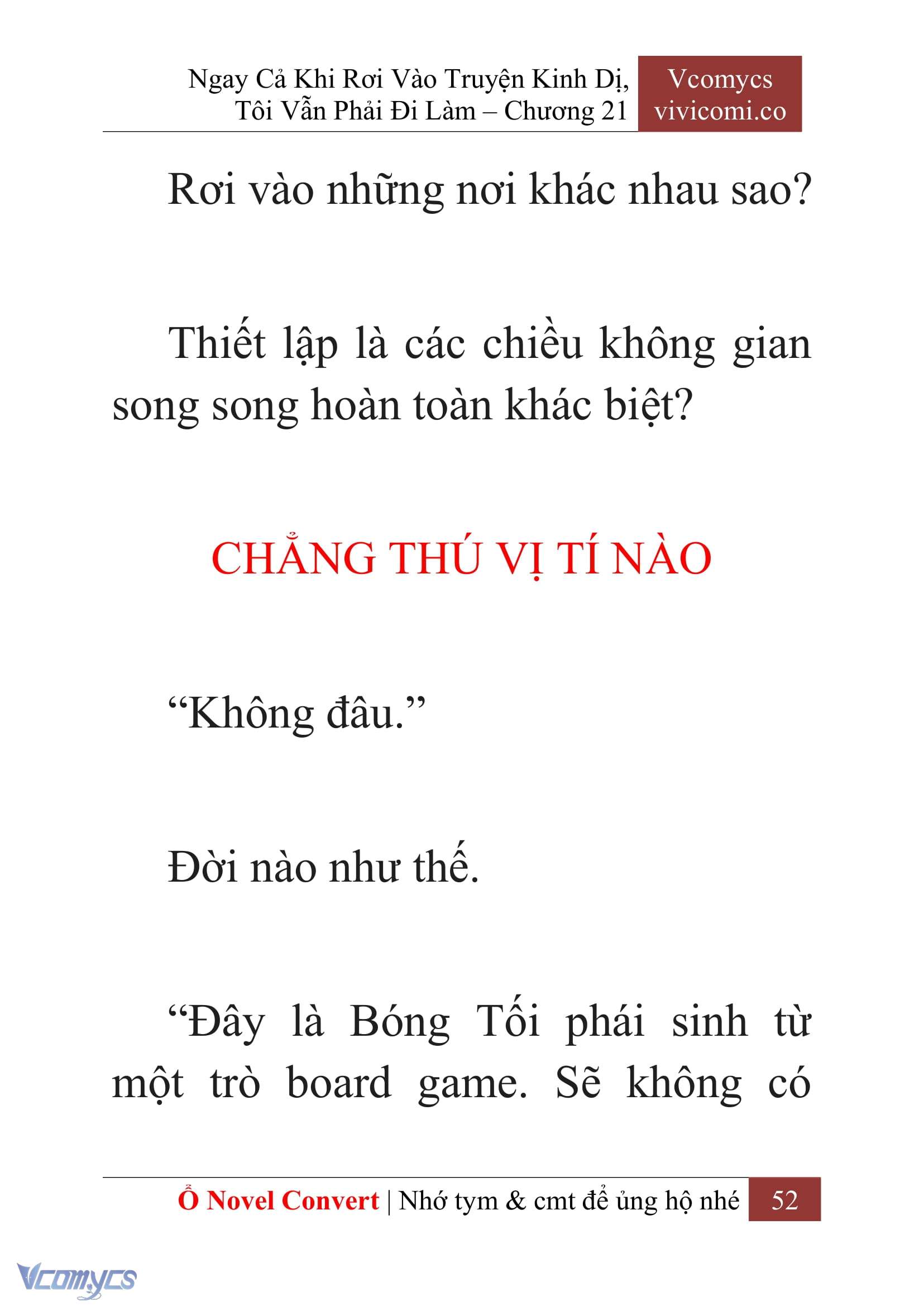 [Novel] Ngay Cả Khi Rơi Vào Truyện Kinh Dị, Tôi Vẫn Phải Đi Làm Chap 21 - Trang 2
