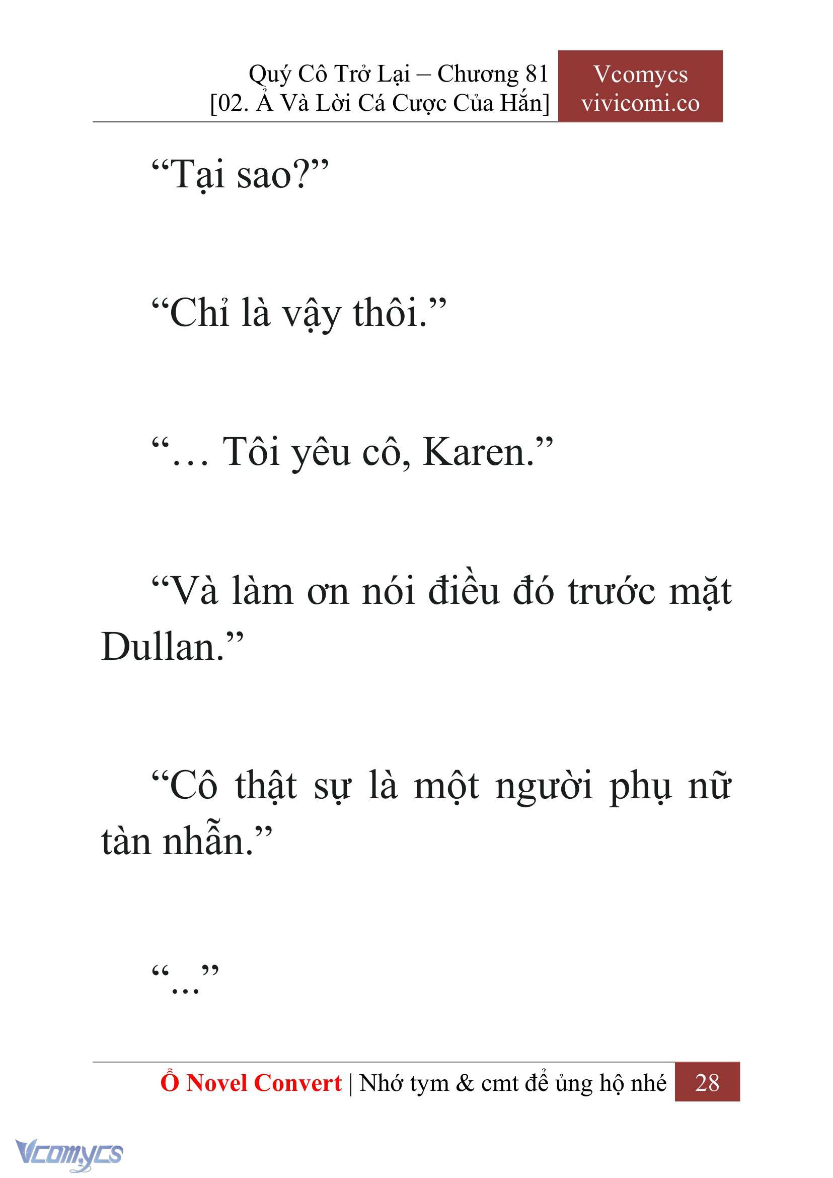 [Novel] Quý Cô Trở Lại Chap 81 - Trang 2