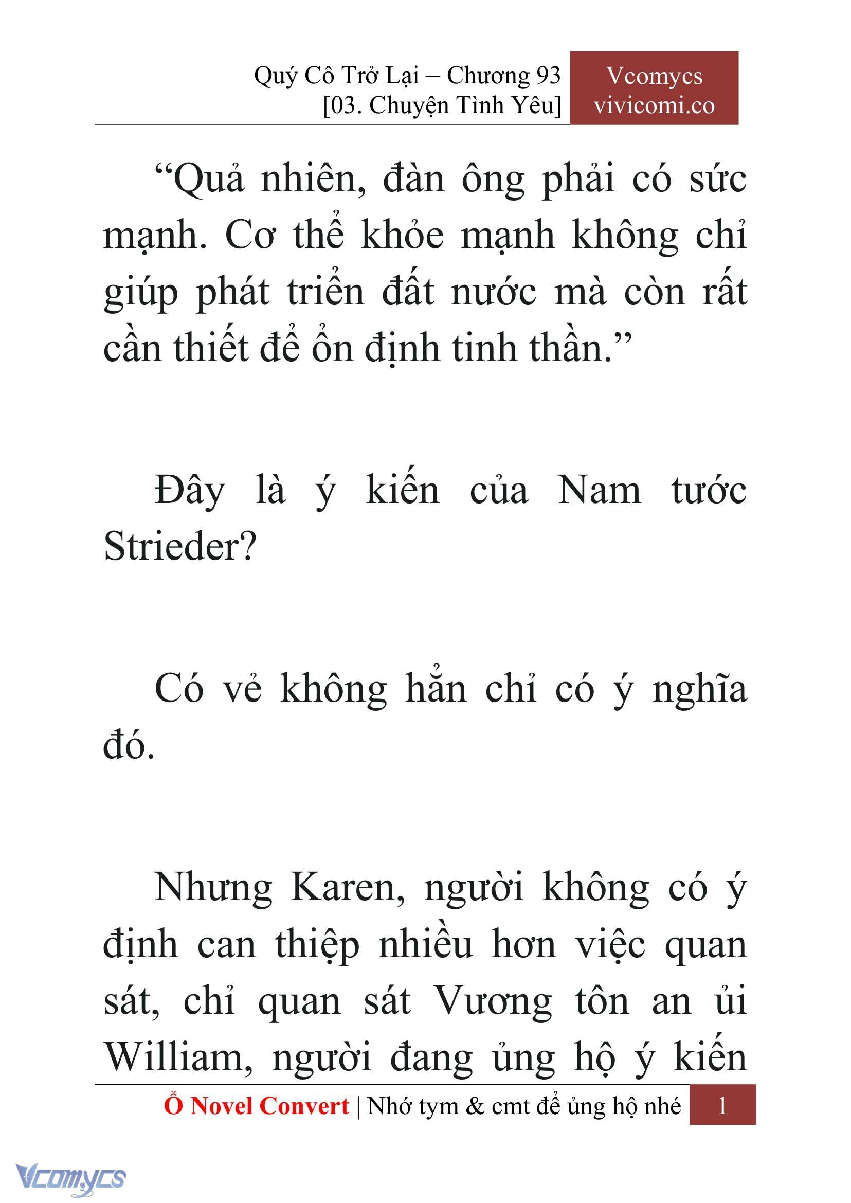 [Novel] Quý Cô Trở Lại Chap 93 - Trang 2