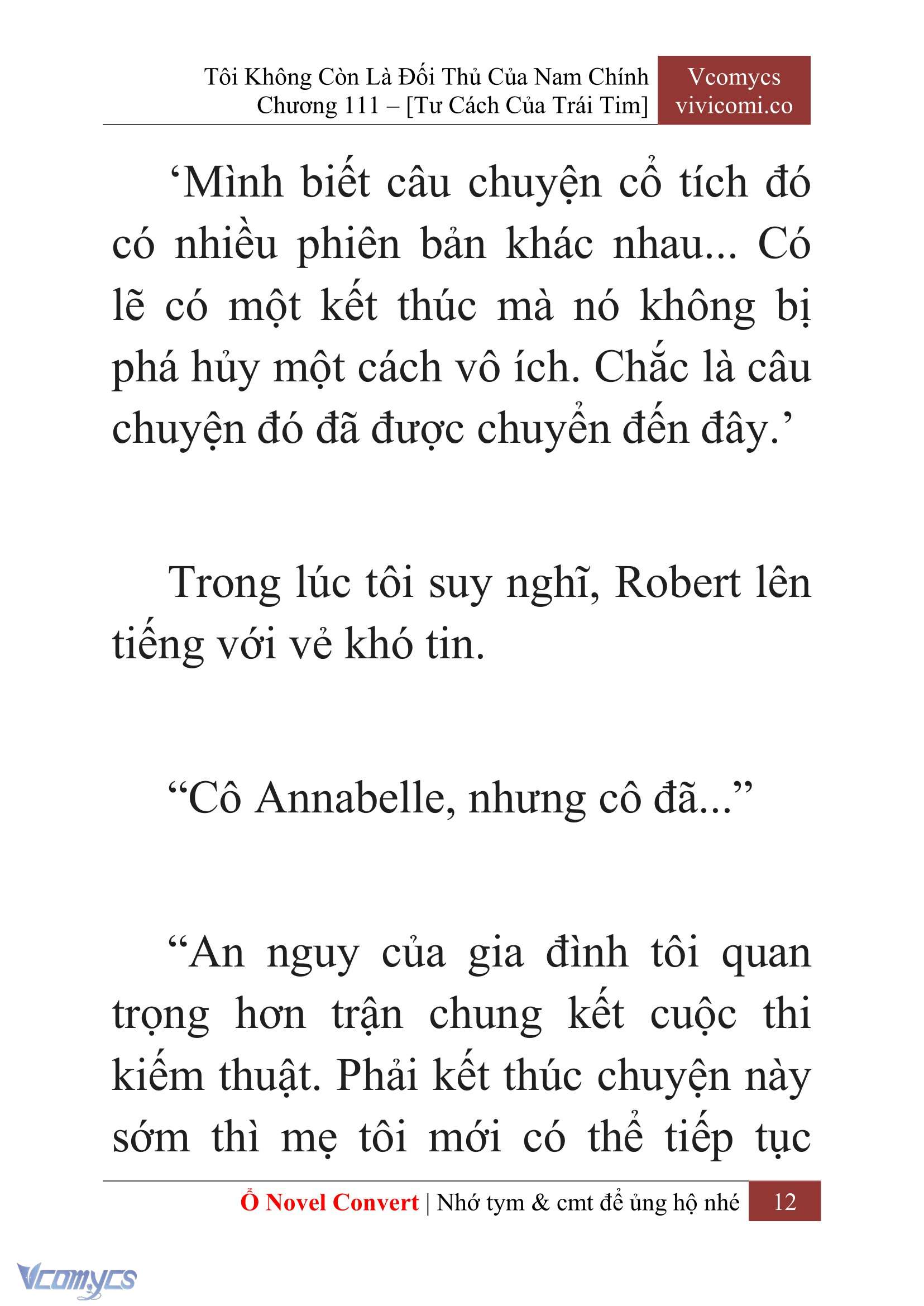 [Novel] Tôi Không Còn Là Đối Thủ Của Nam Chính Chap 111 - Trang 2