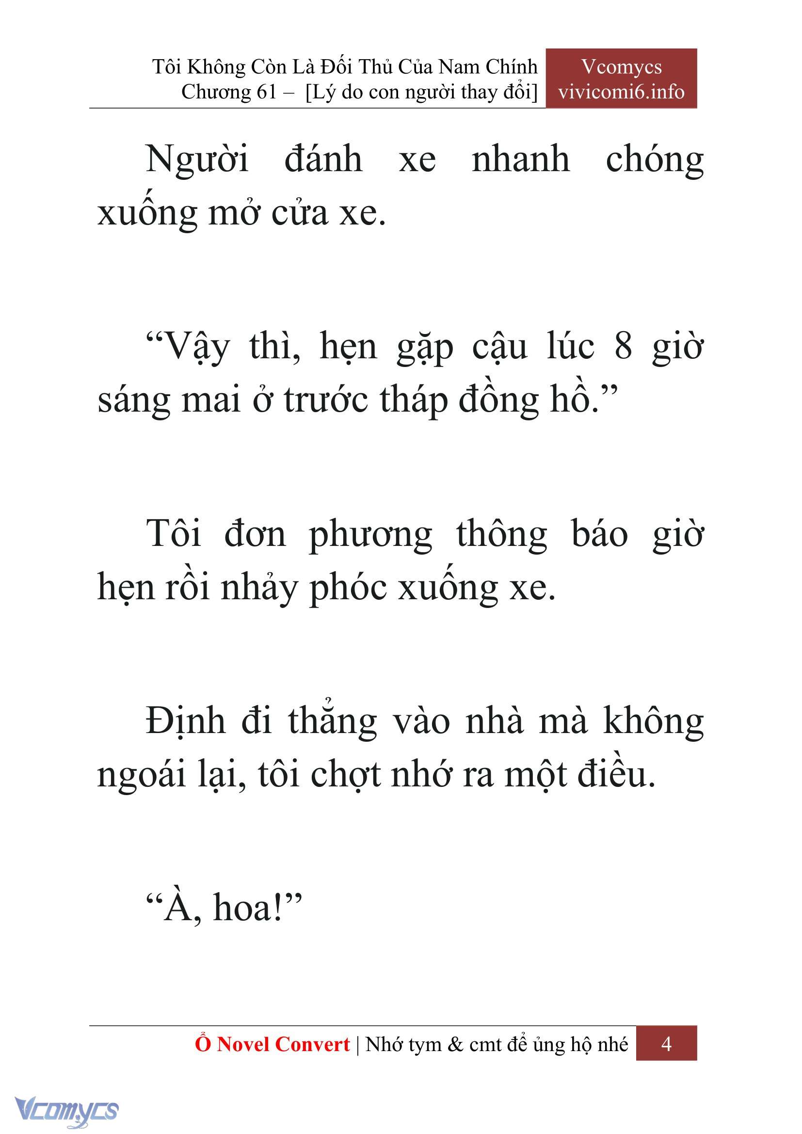 [Novel] Tôi Không Còn Là Đối Thủ Của Nam Chính Chap 61 - Trang 2