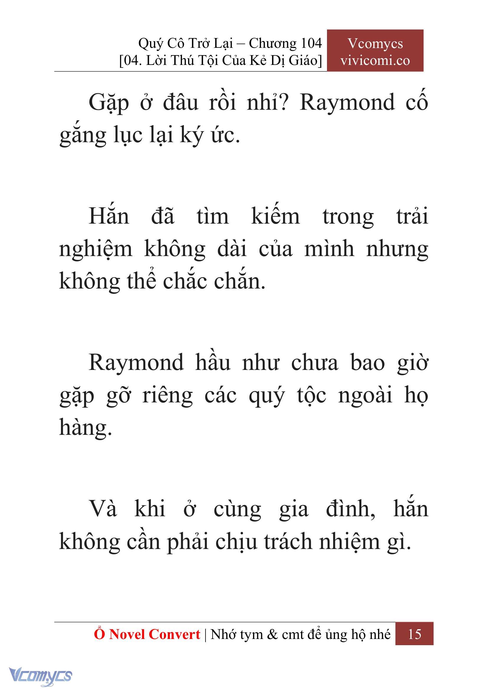 [Novel] Quý Cô Trở Lại Chap 104 - Trang 2