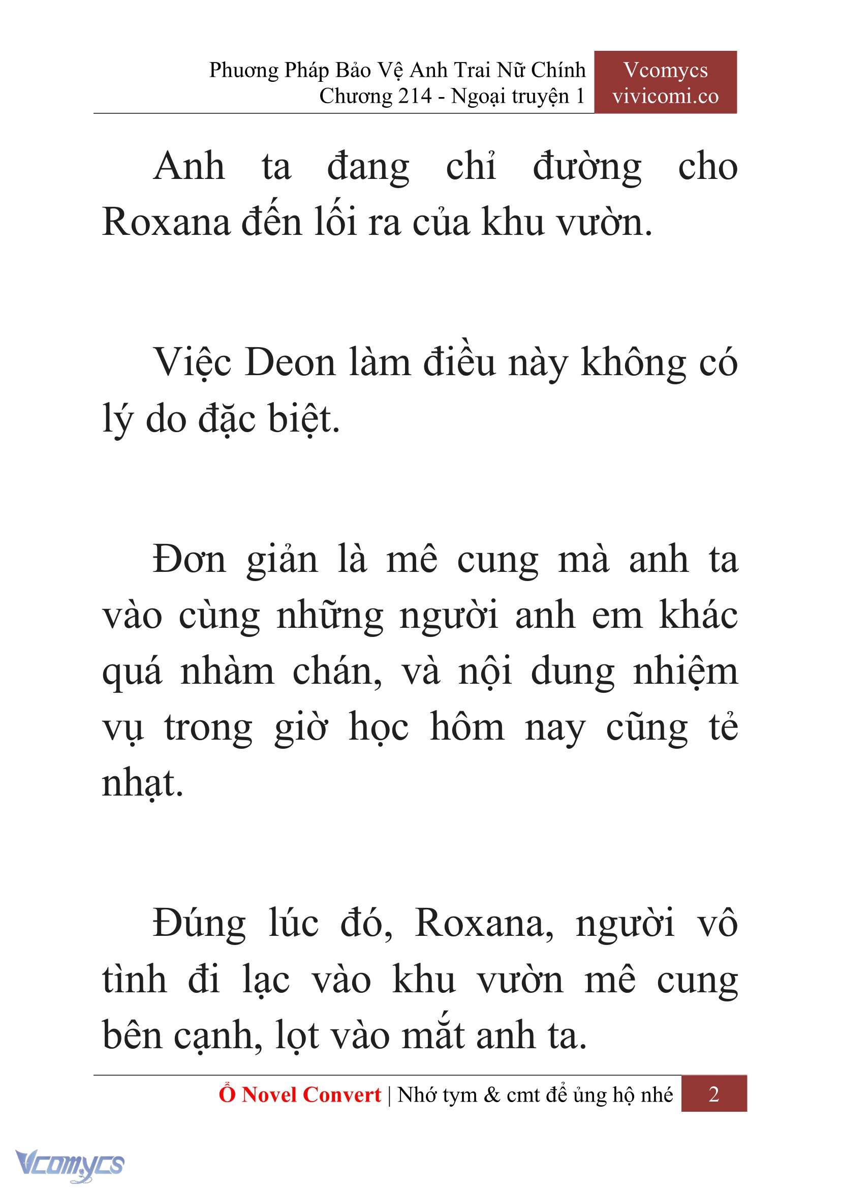 [Novel] Phương Pháp Bảo Vệ Anh Trai Nữ Chính Chap 214 - Trang 2