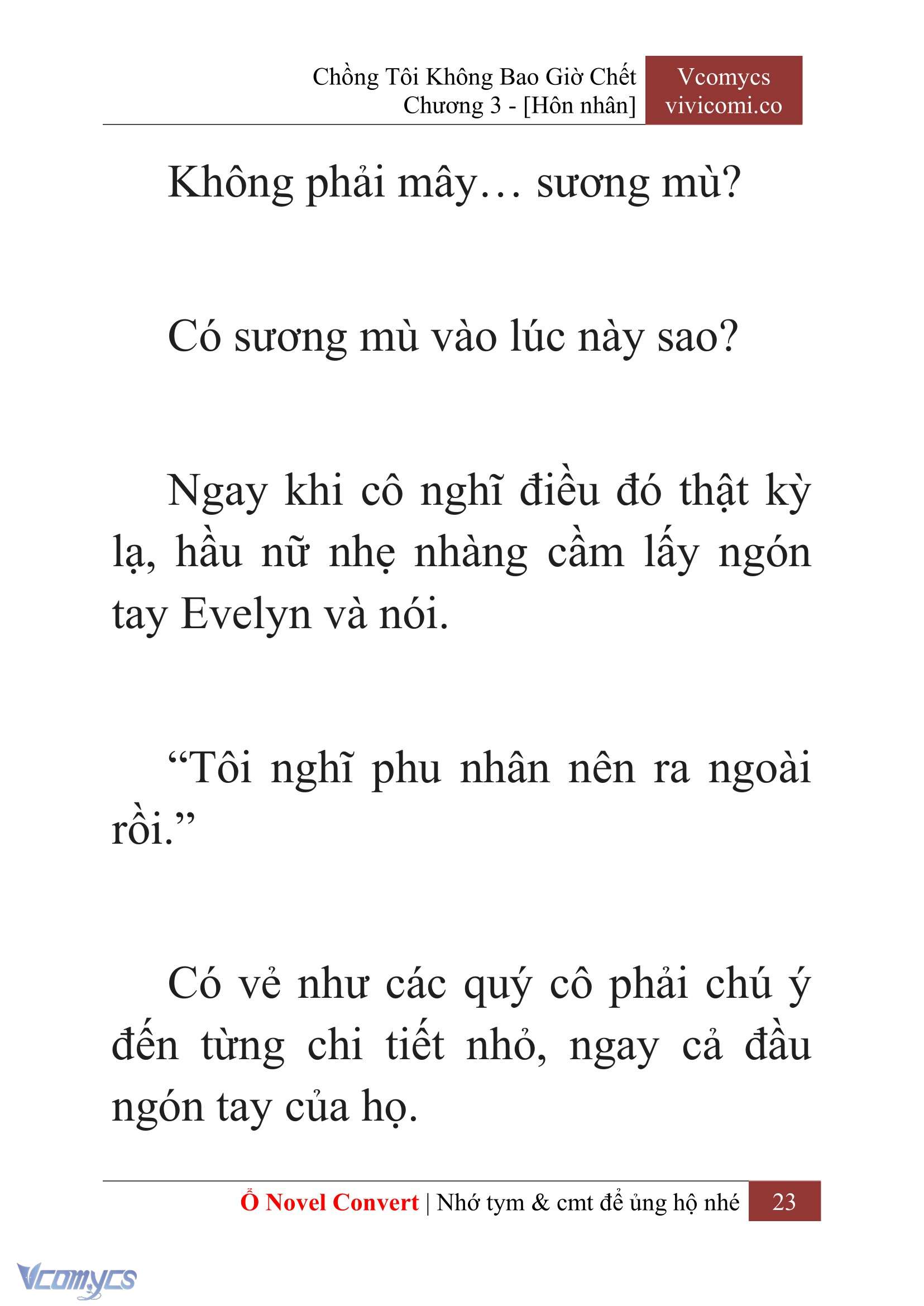 [Novel] Chồng Tôi Không Bao Giờ Chết Chap 3 - Trang 2