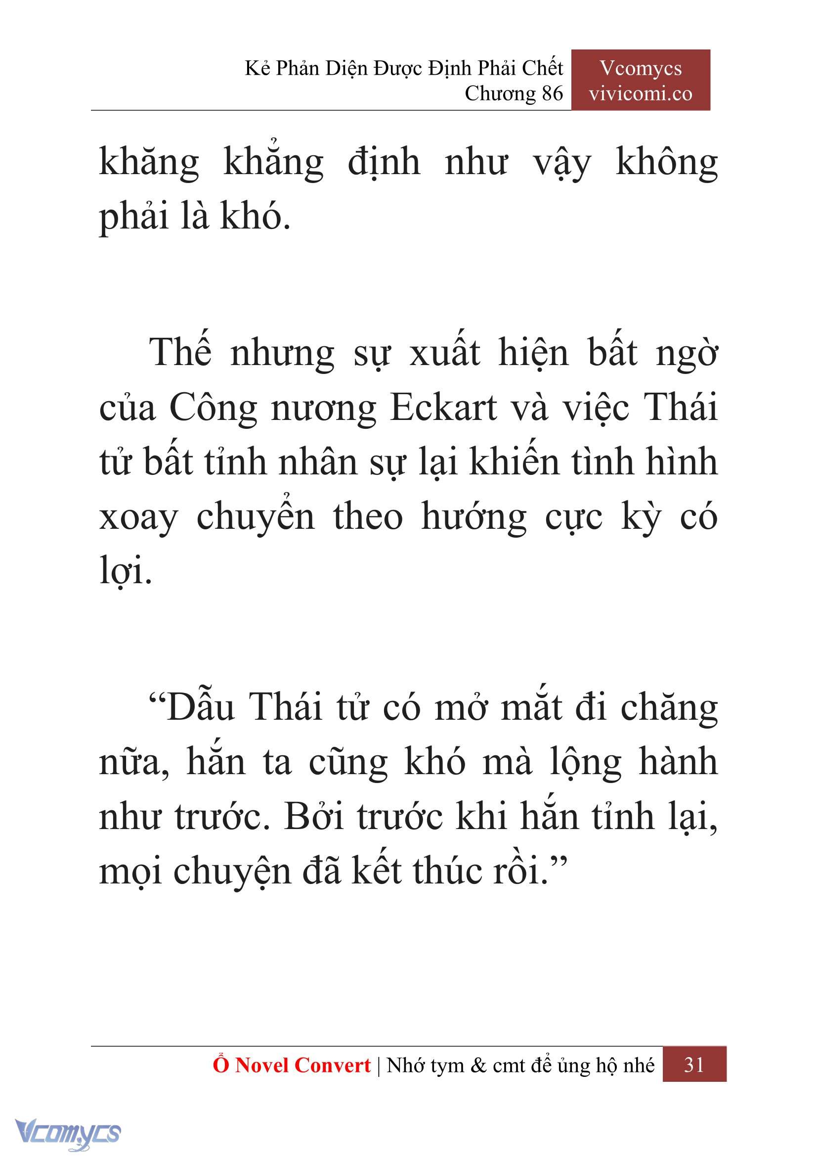 [Novel] Kẻ Phản Diện Được Định Phải Chết Chap 86 - Trang 2