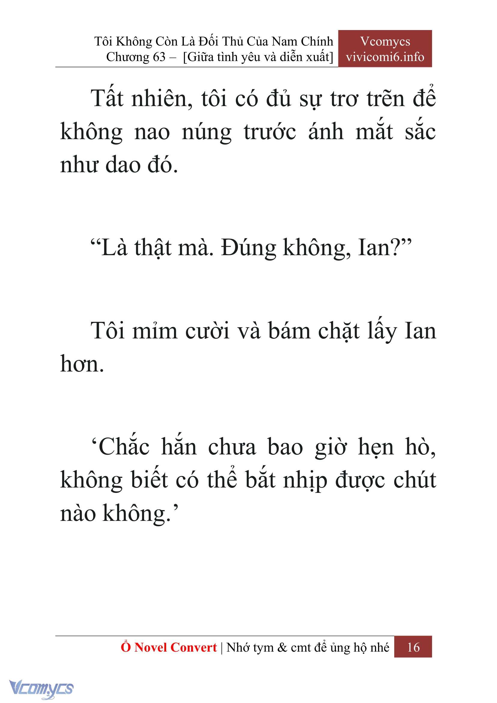 [Novel] Tôi Không Còn Là Đối Thủ Của Nam Chính Chap 63 - Trang 2