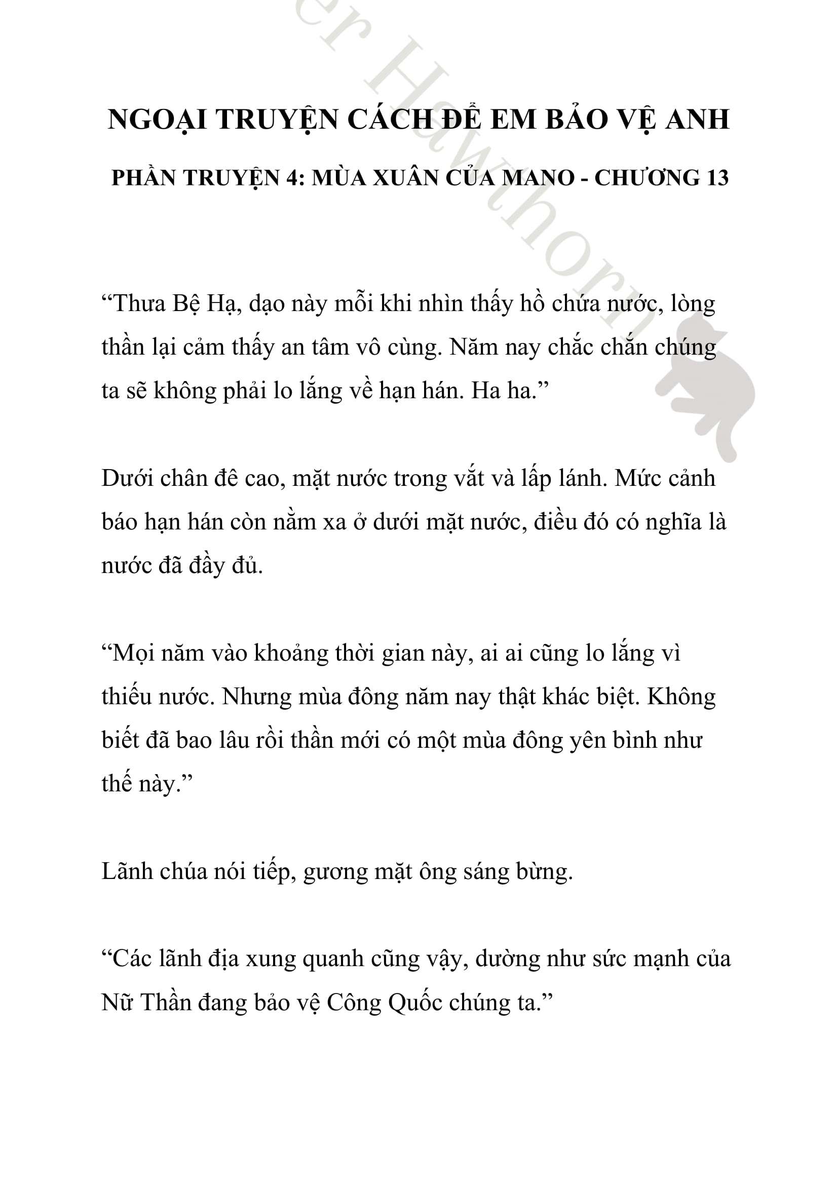 [NOVEL] Ngoại Truyện Cách Để Em Bảo Vệ Anh Chap 13 - Trang 2