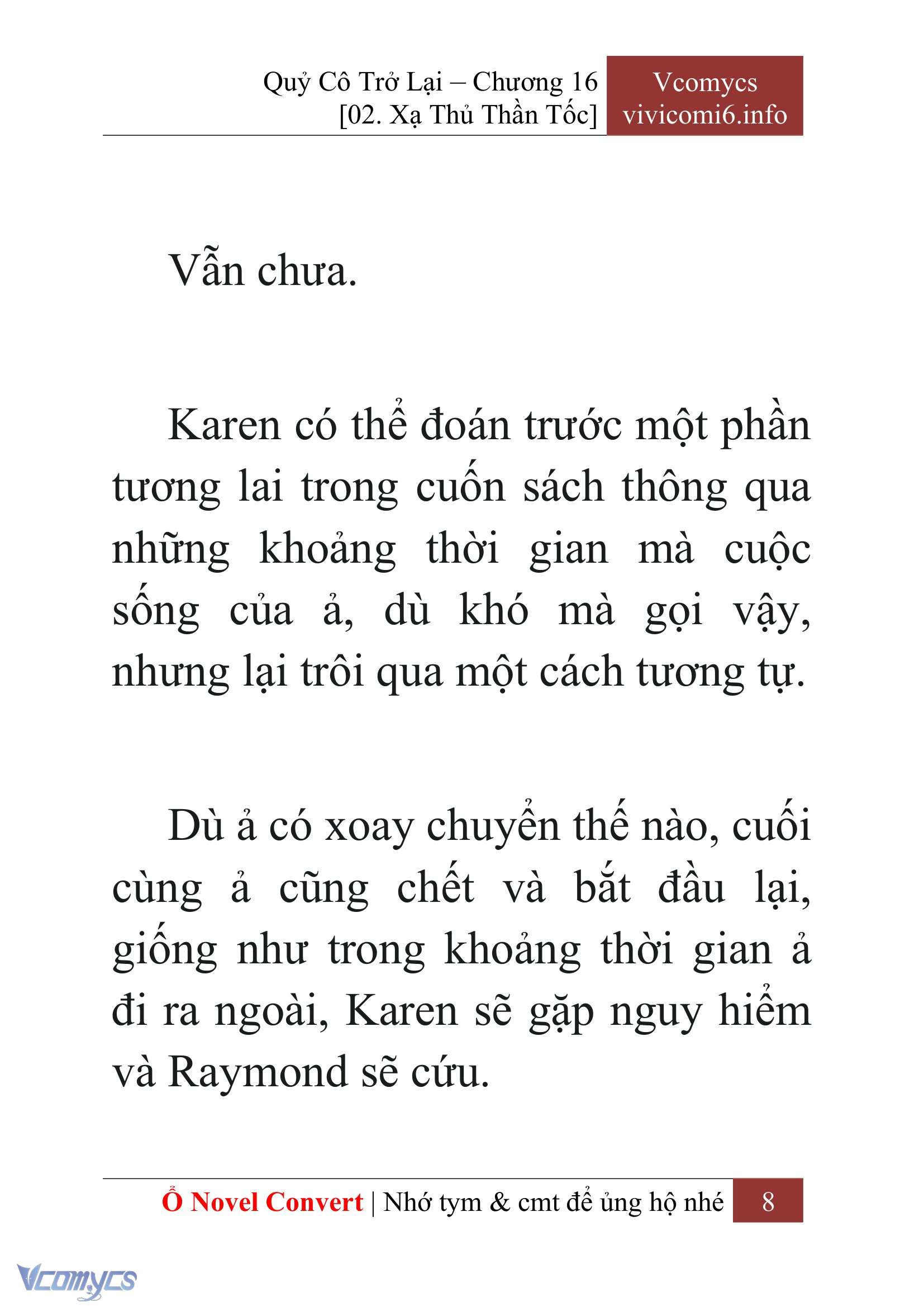 [Novel] Quý Cô Trở Lại Chap 16 - Trang 2
