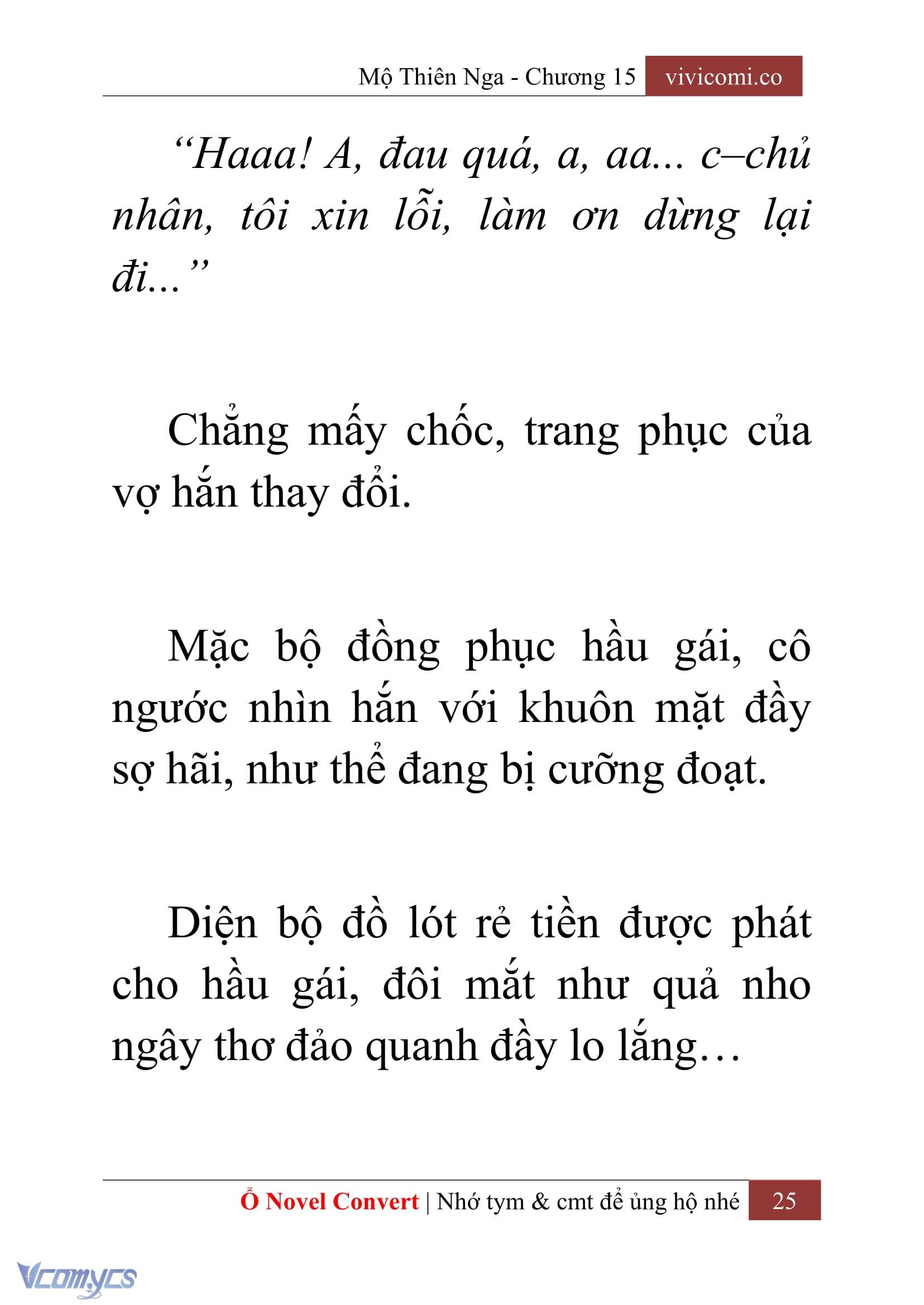 [Novel] Mộ Thiên Nga Chap 15 - Trang 2