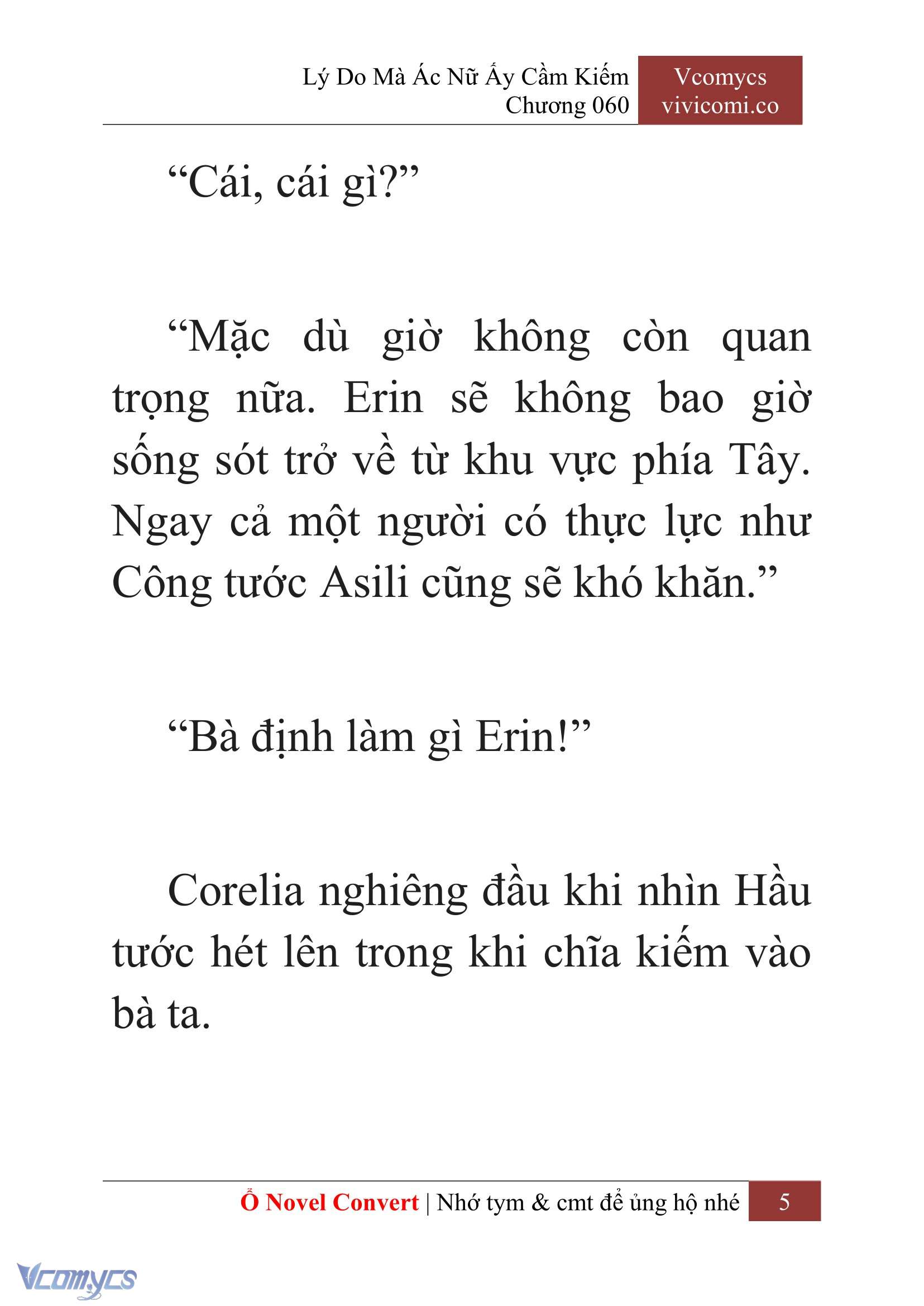 [Novel] Lý Do Mà Ác Nữ Ấy Cầm Kiếm Chap 60 - Trang 2