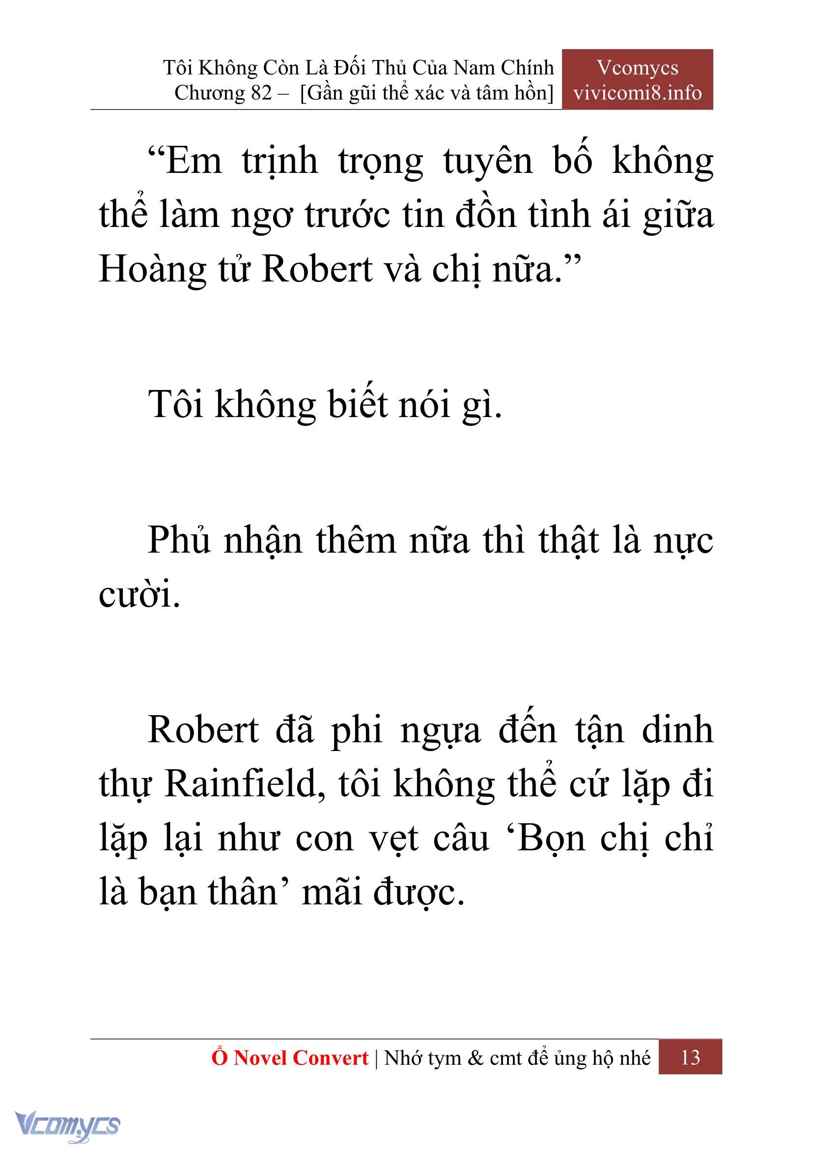 [Novel] Tôi Không Còn Là Đối Thủ Của Nam Chính Chap 82 - Trang 2