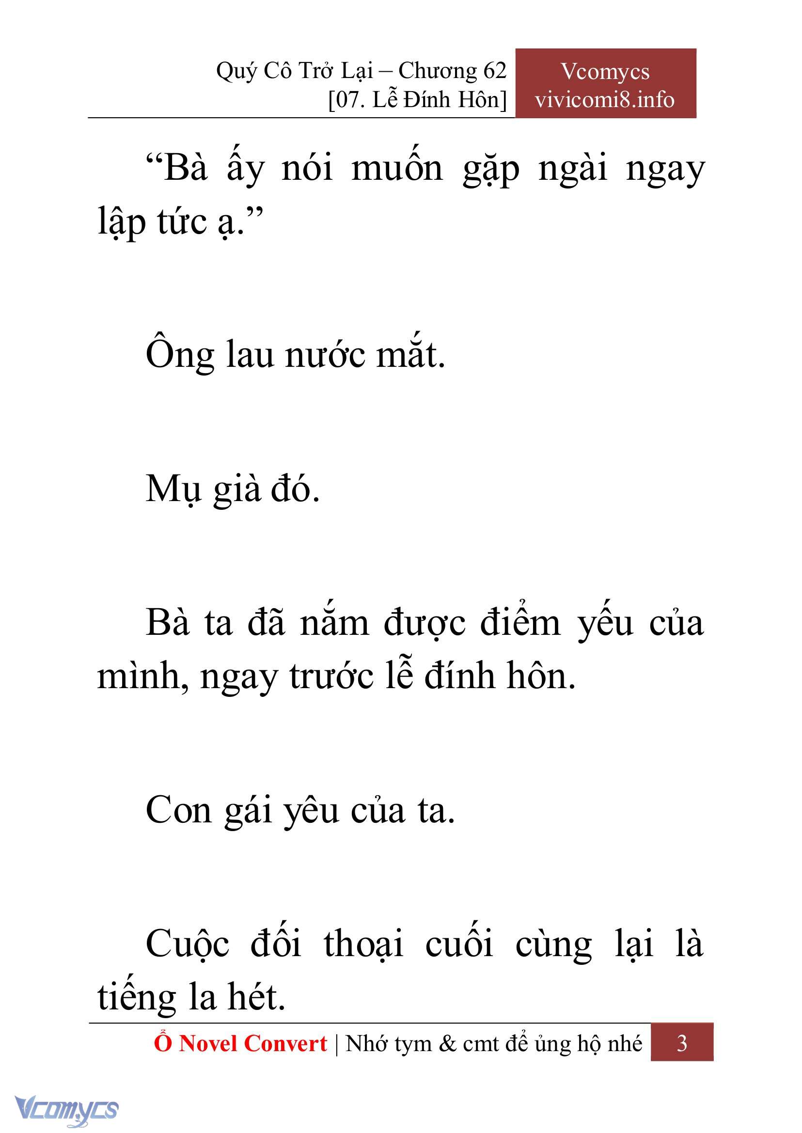 [Novel] Quý Cô Trở Lại Chap 62 - Trang 2