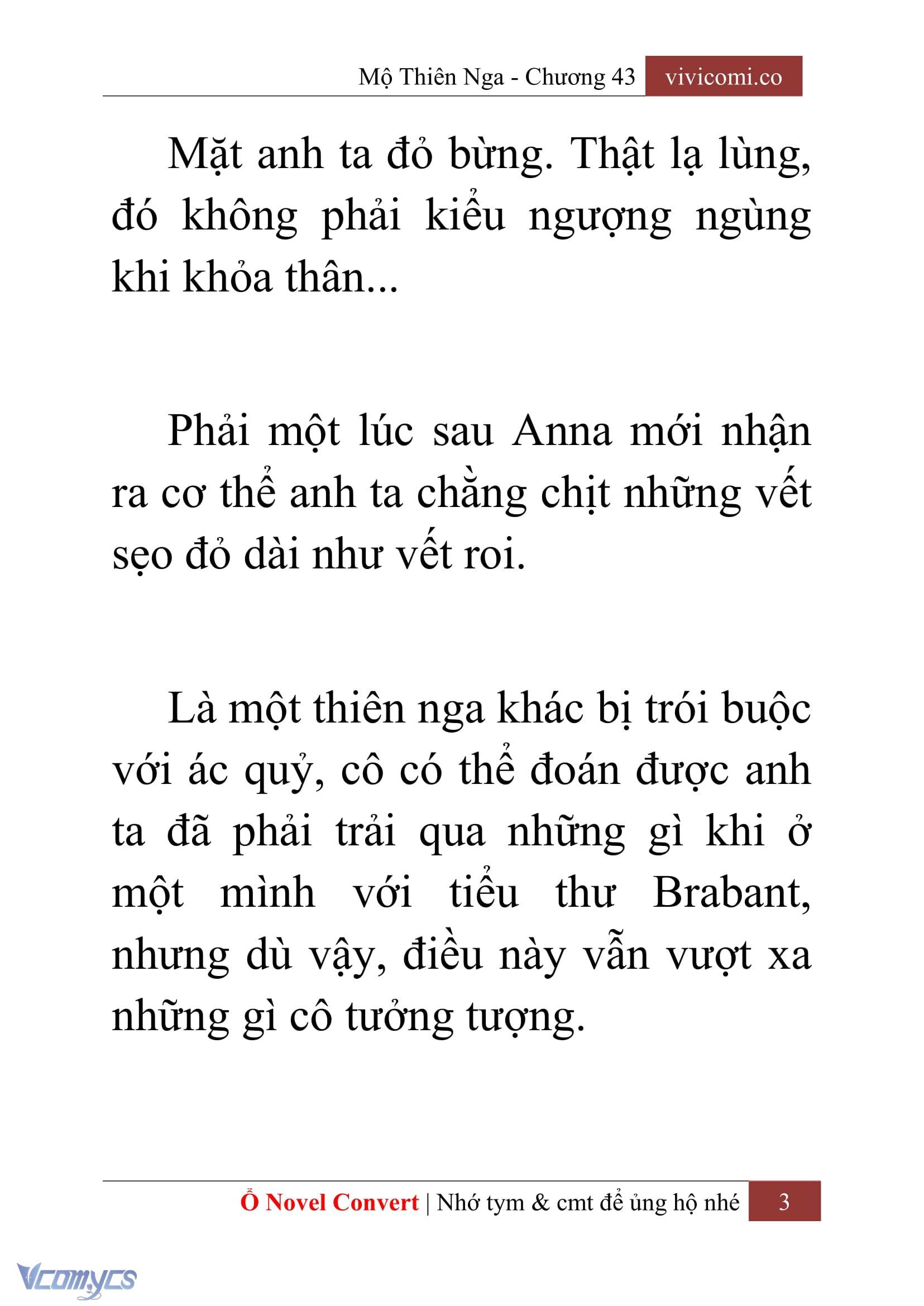 [Novel] Mộ Thiên Nga Chap 43 - Trang 2
