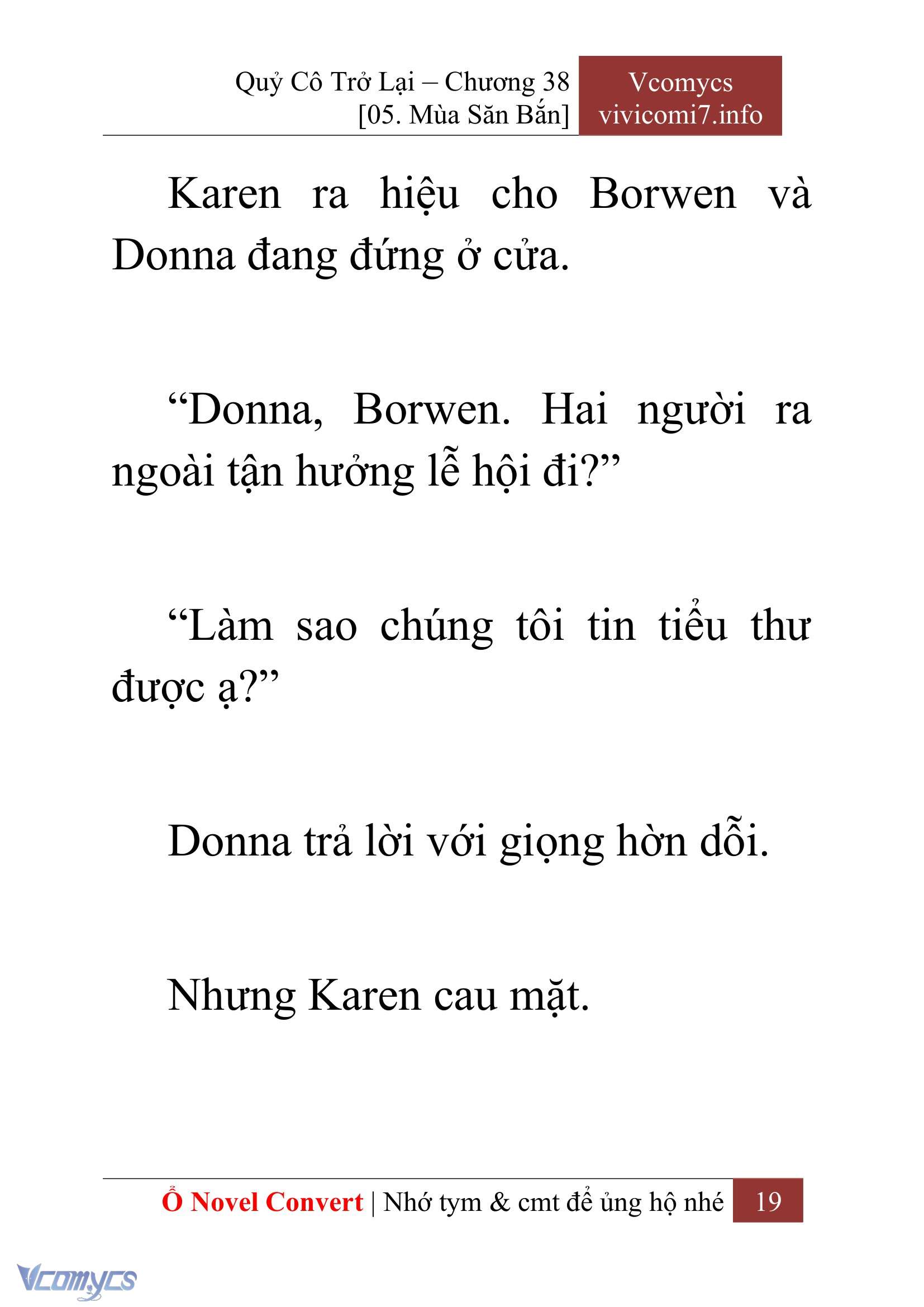 [Novel] Quý Cô Trở Lại Chap 38 - Trang 2