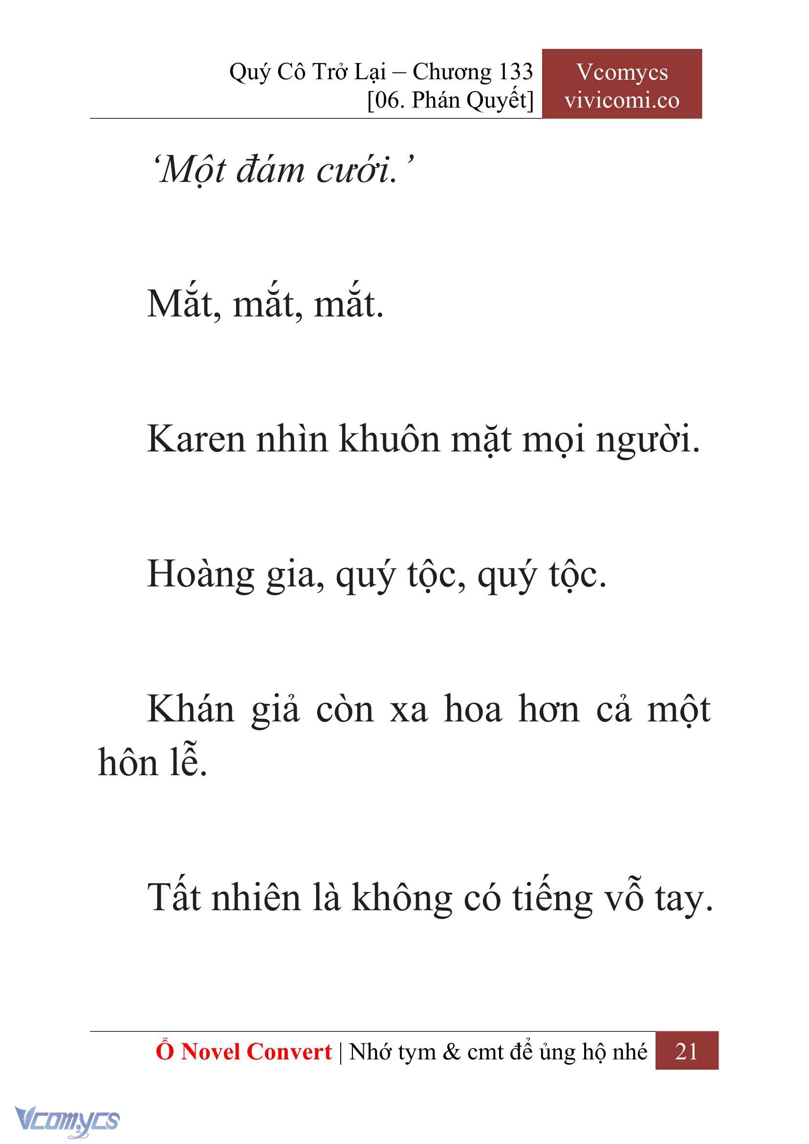 [Novel] Quý Cô Trở Lại Chap 133 - Trang 2