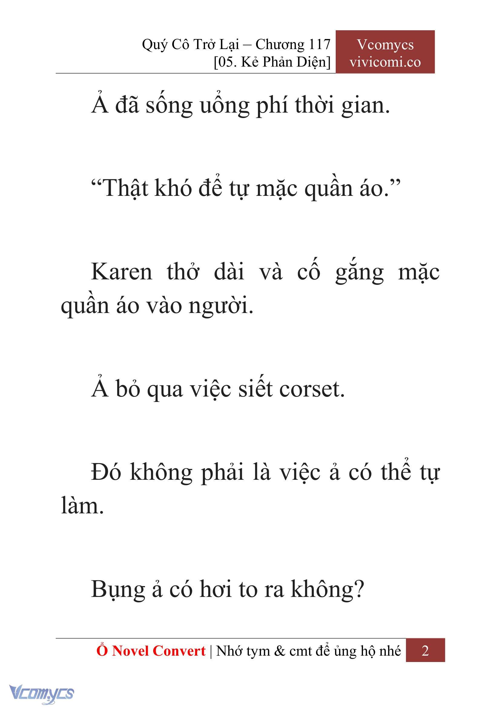 [Novel] Quý Cô Trở Lại Chap 117 - Trang 2