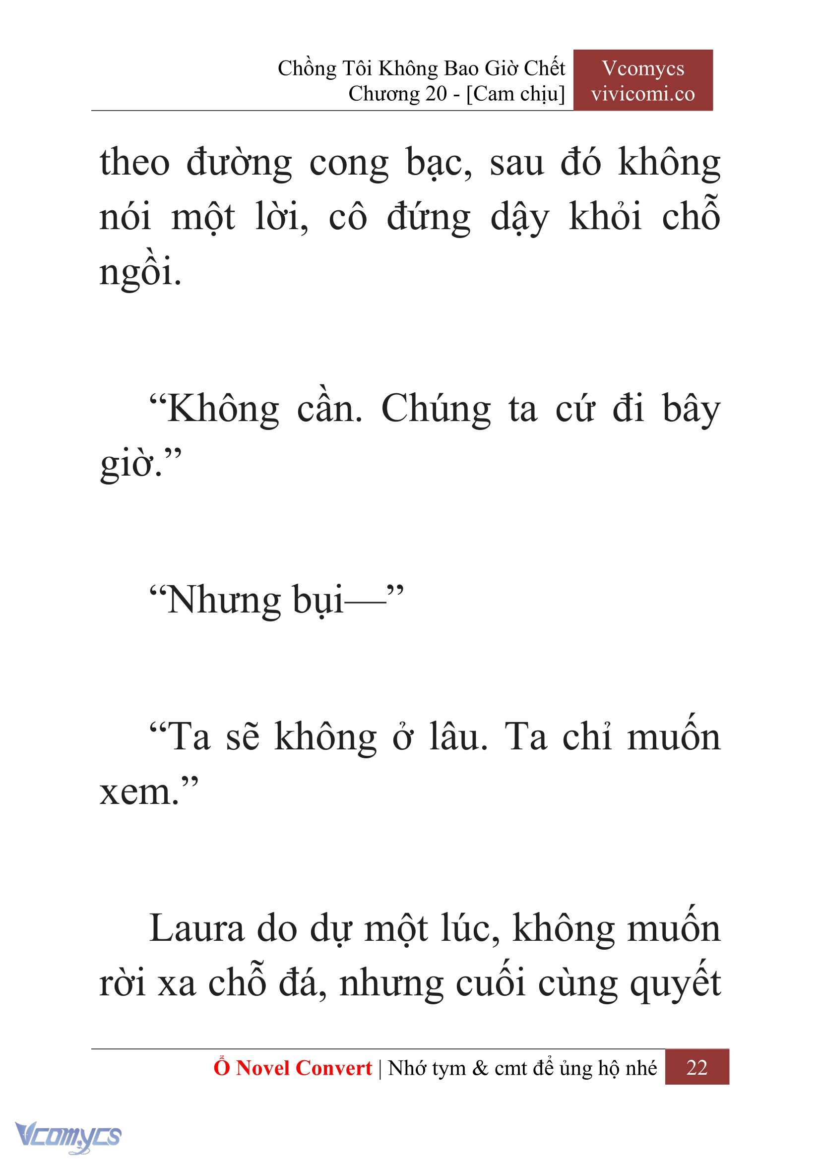 [Novel] Chồng Tôi Không Bao Giờ Chết Chap 20 - Trang 2