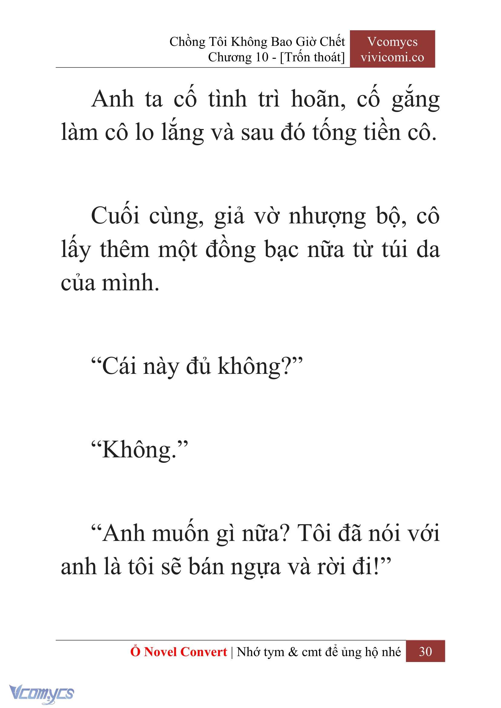 [Novel] Chồng Tôi Không Bao Giờ Chết Chap 10 - Trang 2