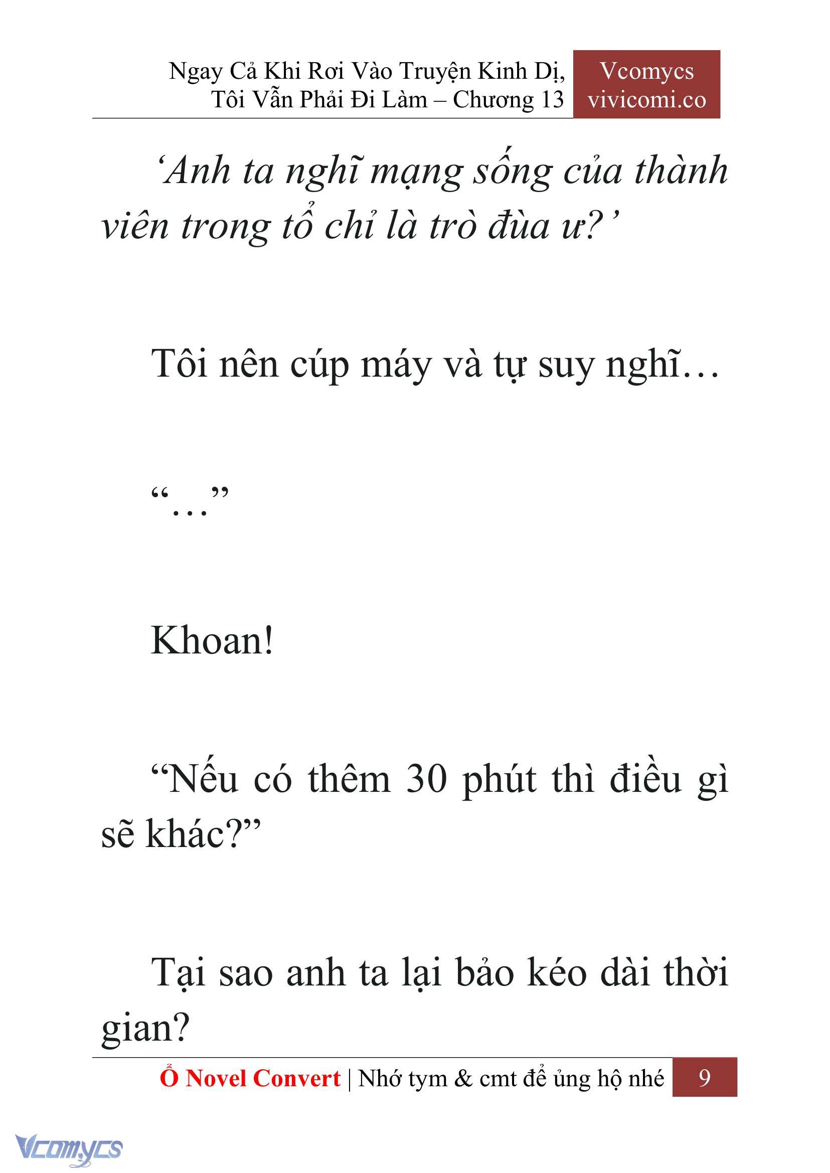 [Novel] Ngay Cả Khi Rơi Vào Truyện Kinh Dị, Tôi Vẫn Phải Đi Làm Chap 13 - Trang 2