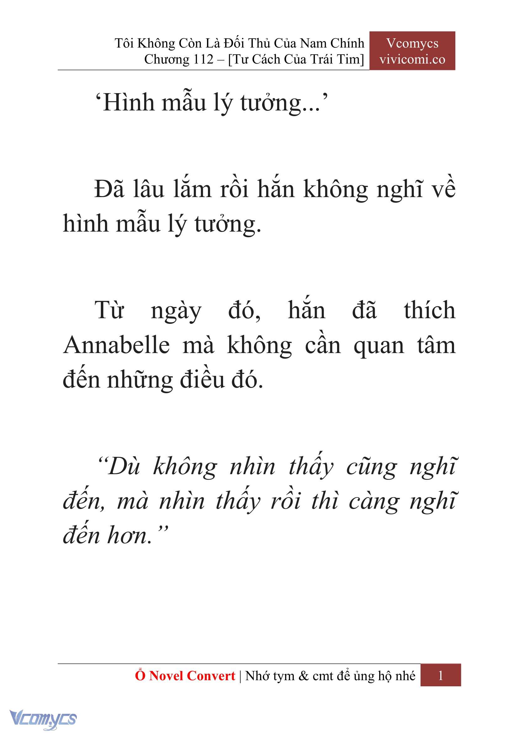 [Novel] Tôi Không Còn Là Đối Thủ Của Nam Chính Chap 112 - Trang 2
